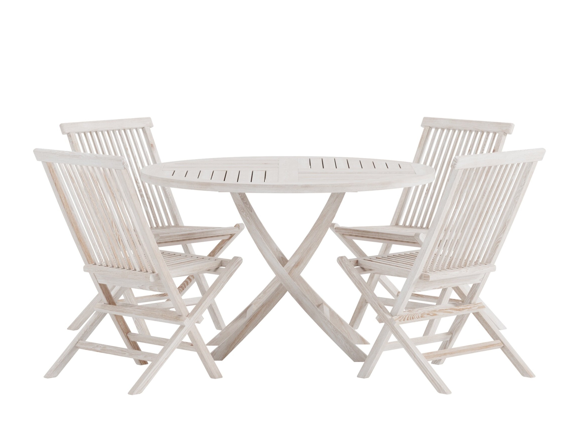 Table and chairs set Nunova 145 (Light wood)