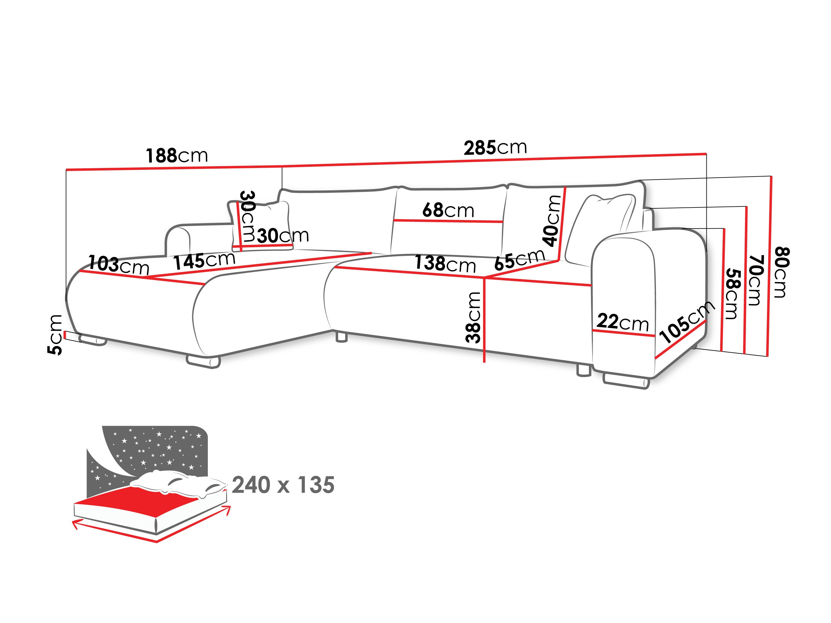 Corner sofa Comfivo Consors (Bella 40)