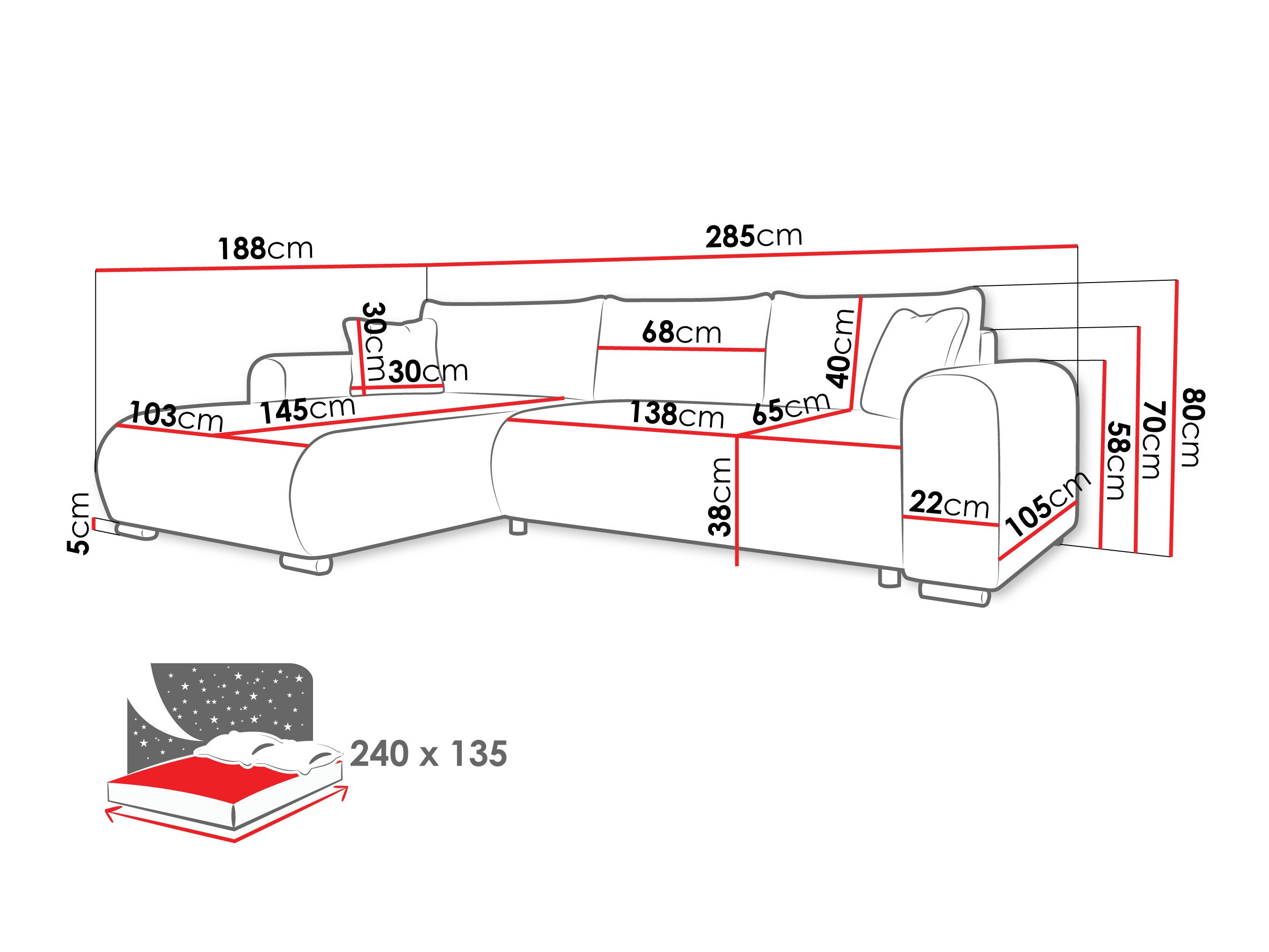 Corner sofa Comfivo Consors (Coral 65)