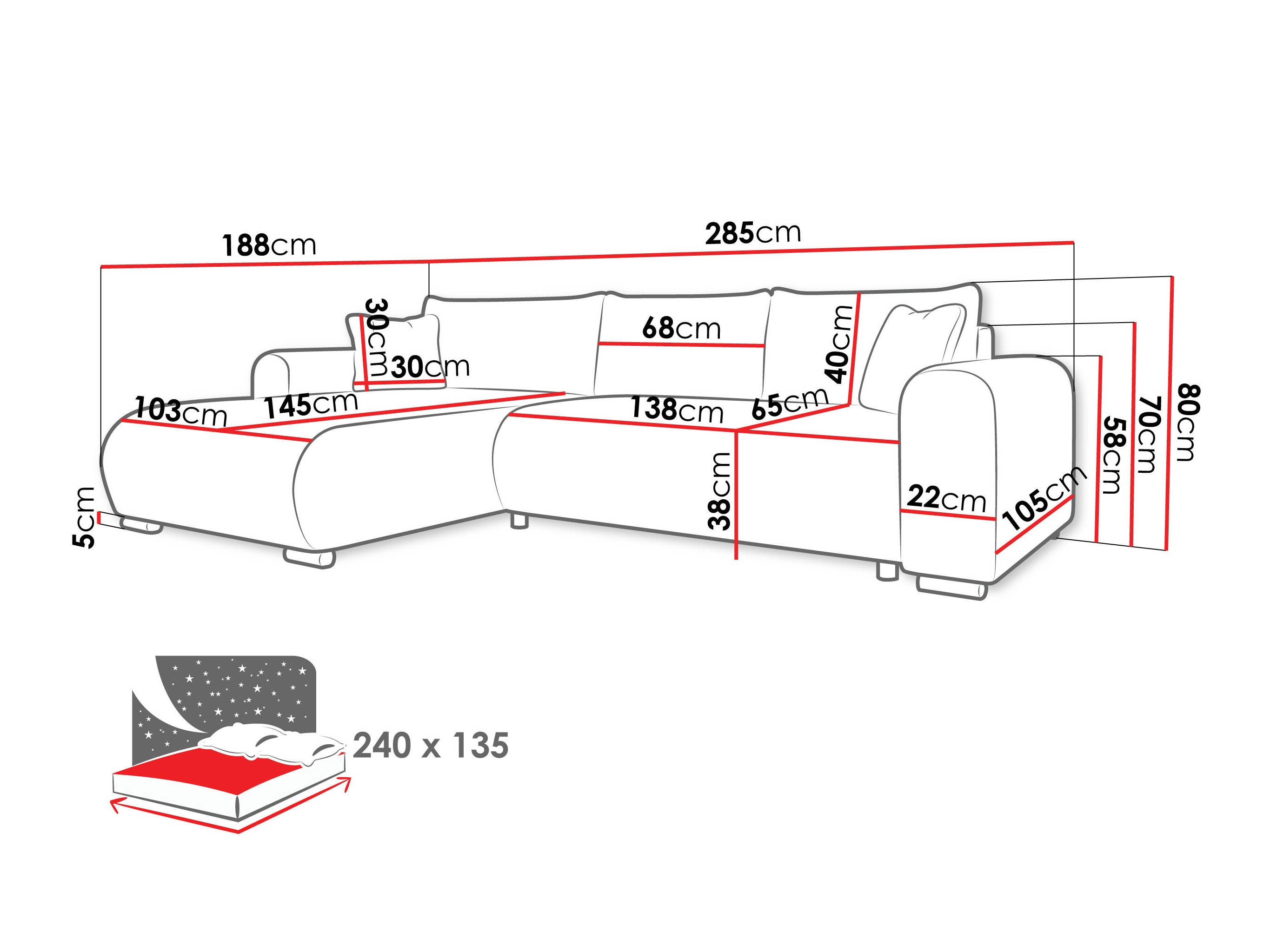 Corner sofa Comfivo Consors (Flow 22)