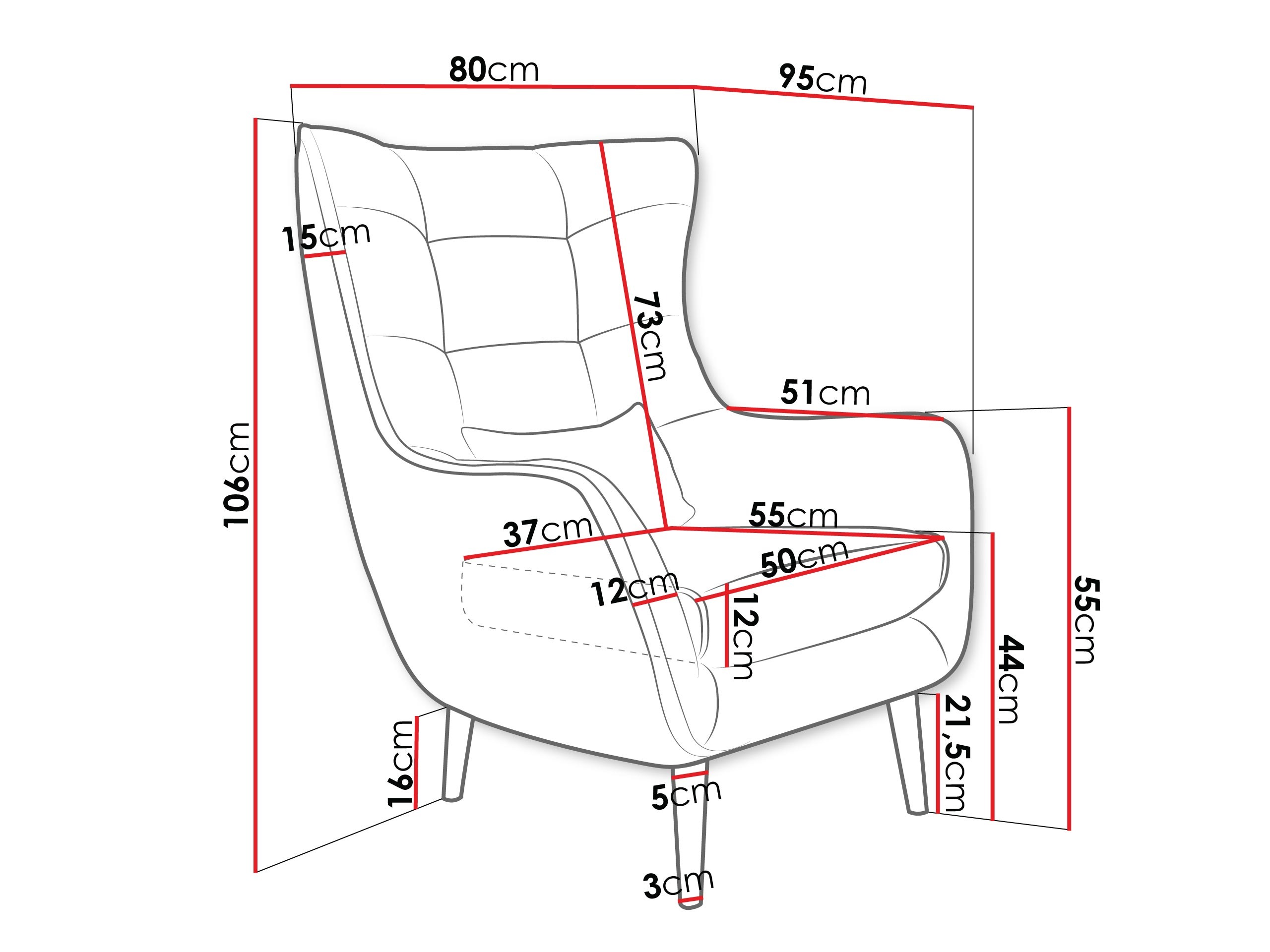 Armchair Comfivo Ulmus VI (Lambi 08)