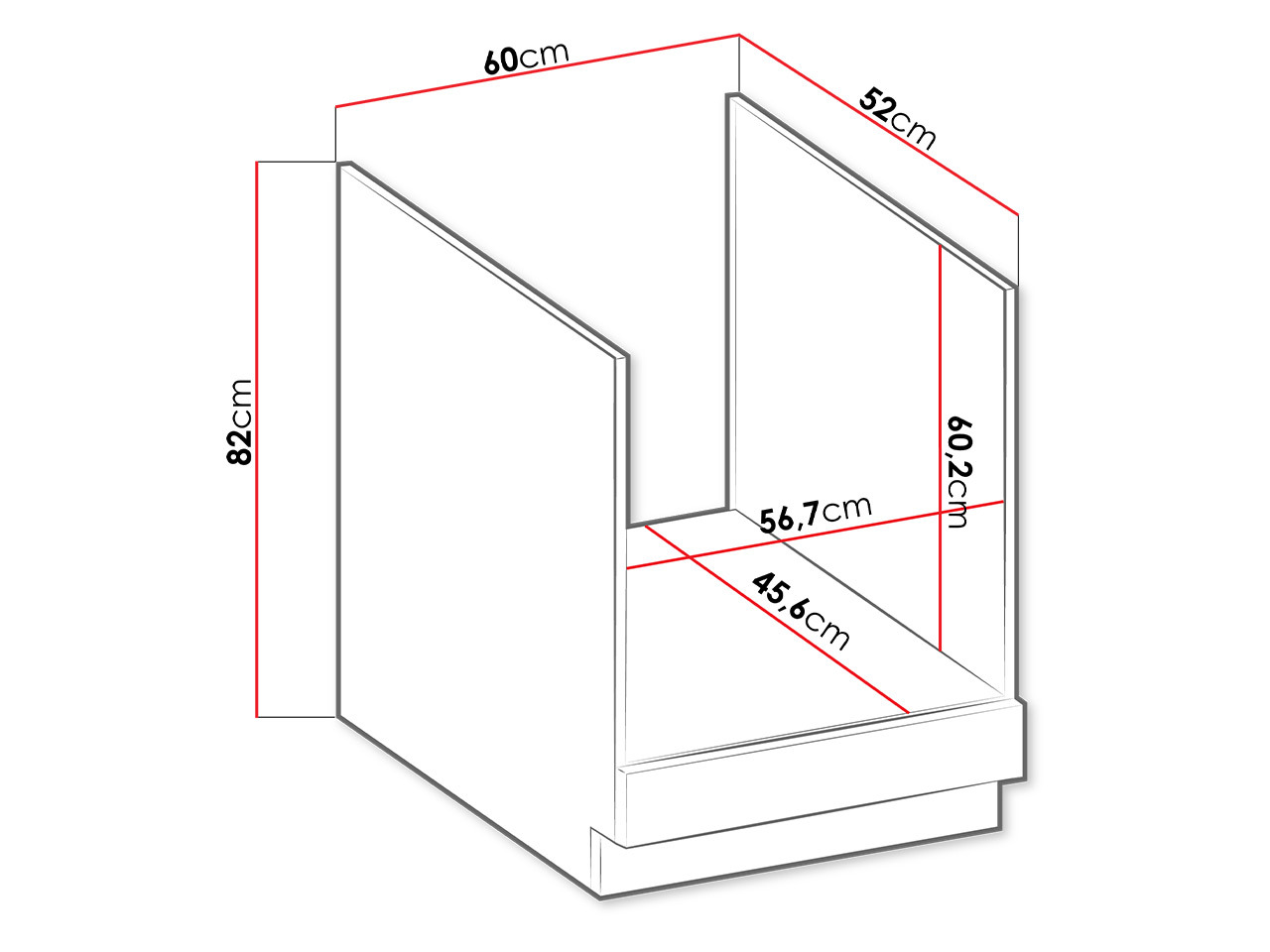 Modular cabinet for built-in appliances Retro Grey 109