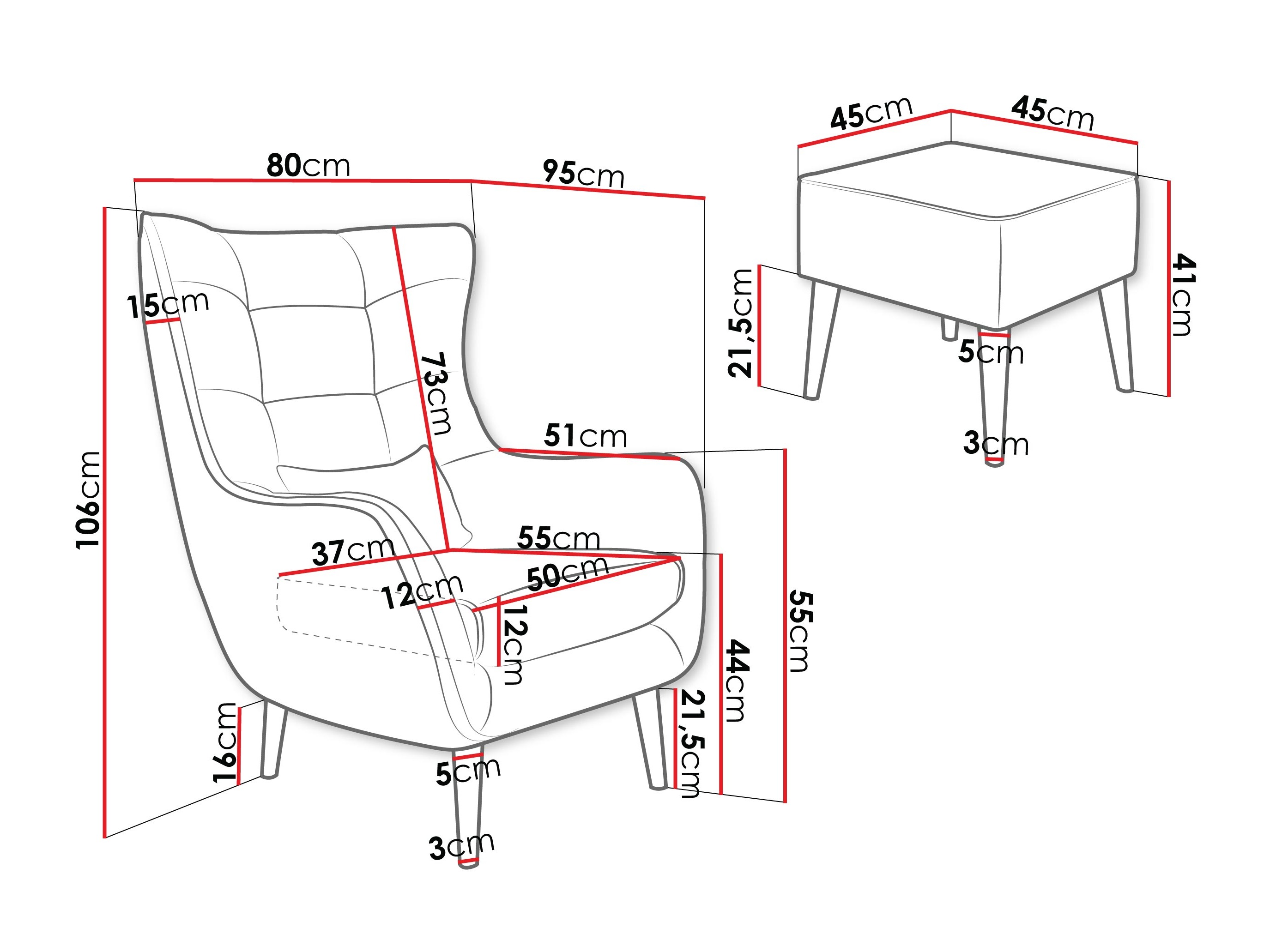 Armchair Comfivo Ulmus VII (Lambi 06)