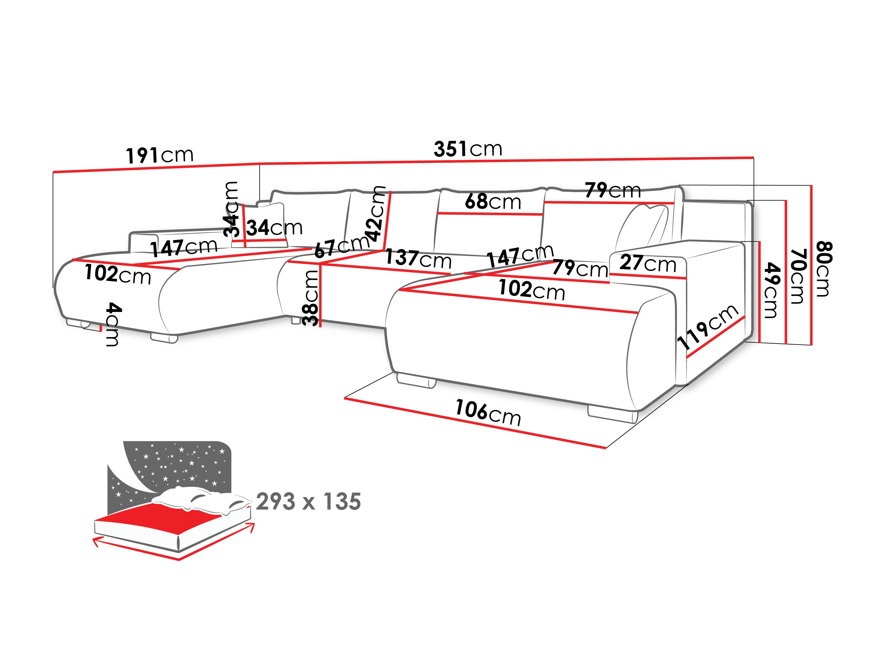Corner sofa Comfivo Equus (Margo 227.09)