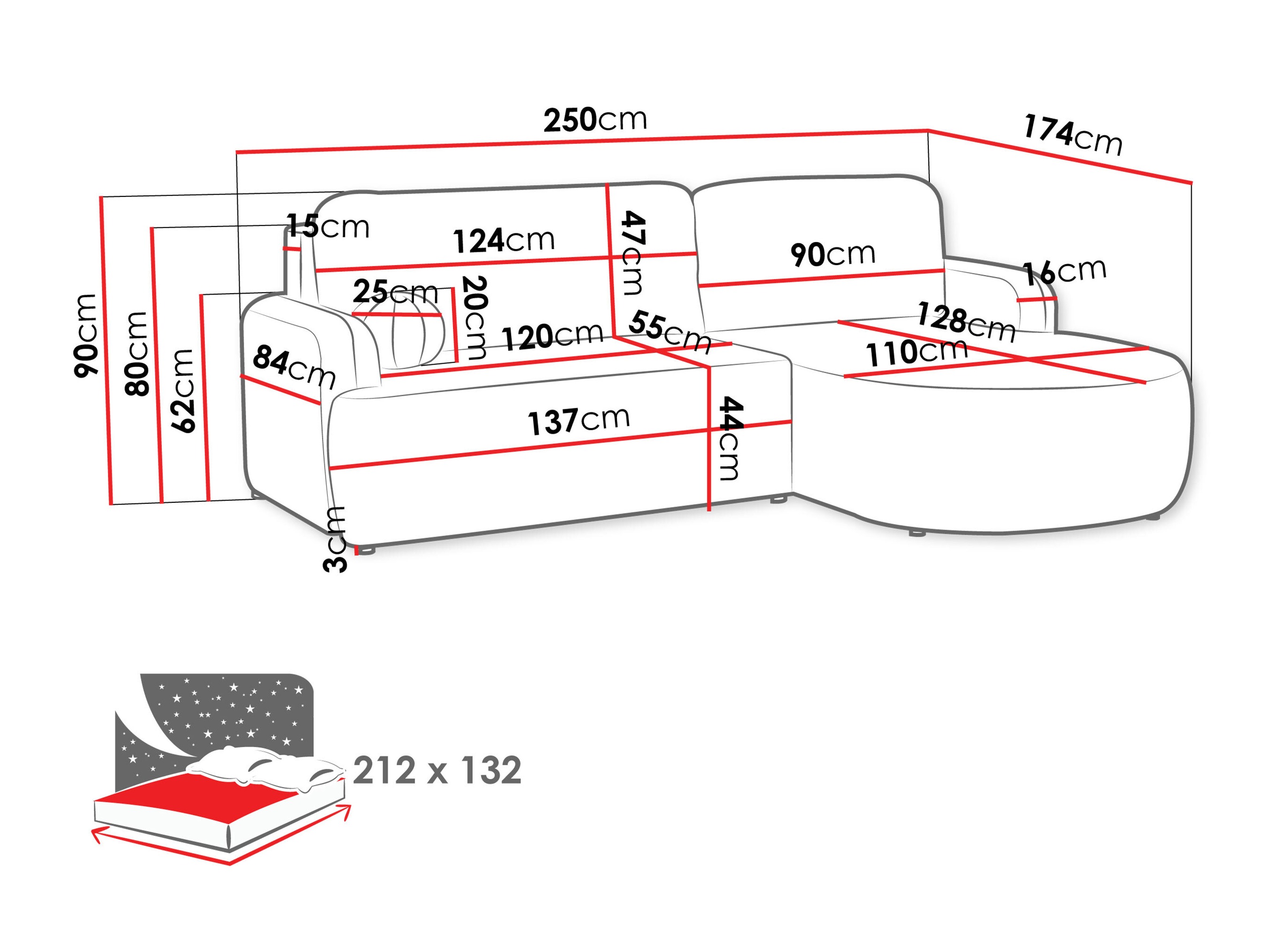 Corner sofa Comfivo Popis (Bella 20)