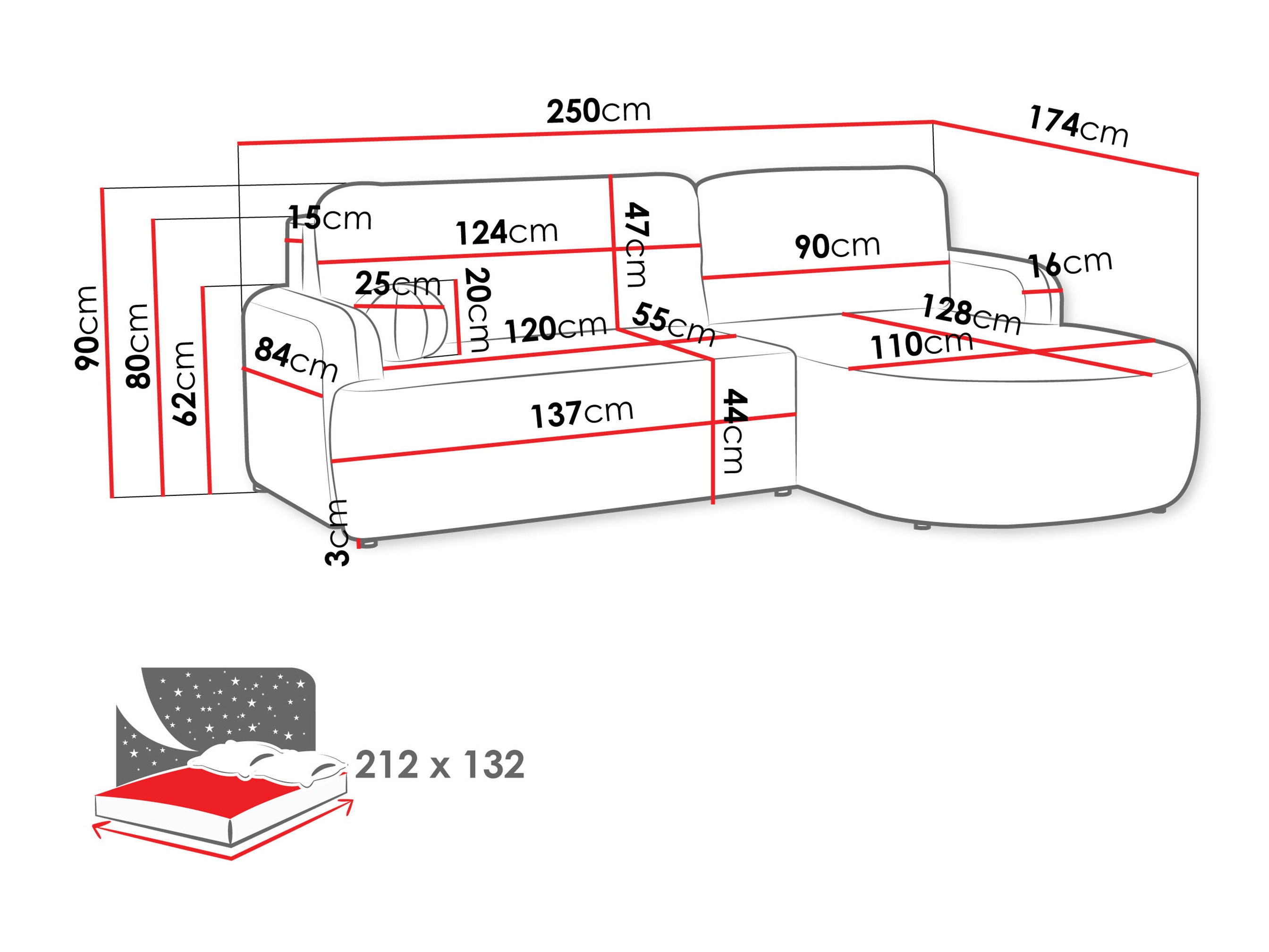 Corner sofa Comfivo Popis (Coral 45)