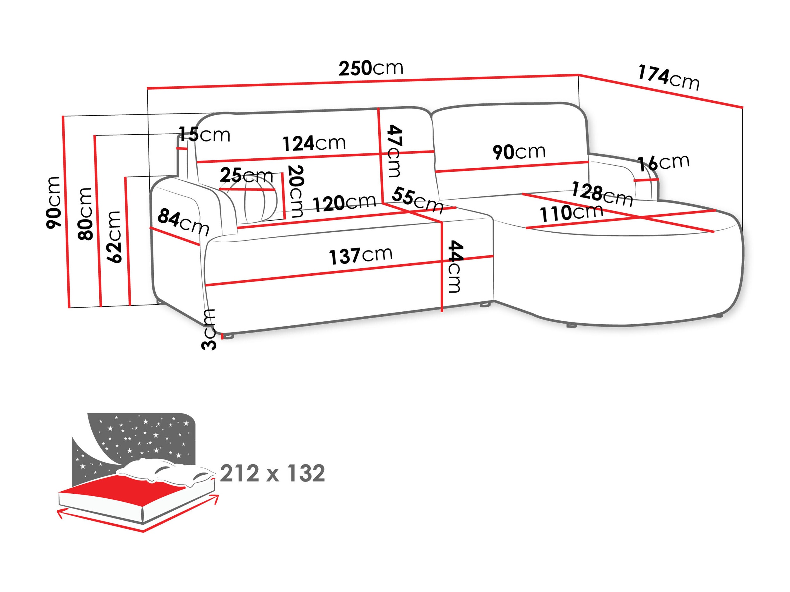 Corner sofa Comfivo Popis (Margo 227.09)