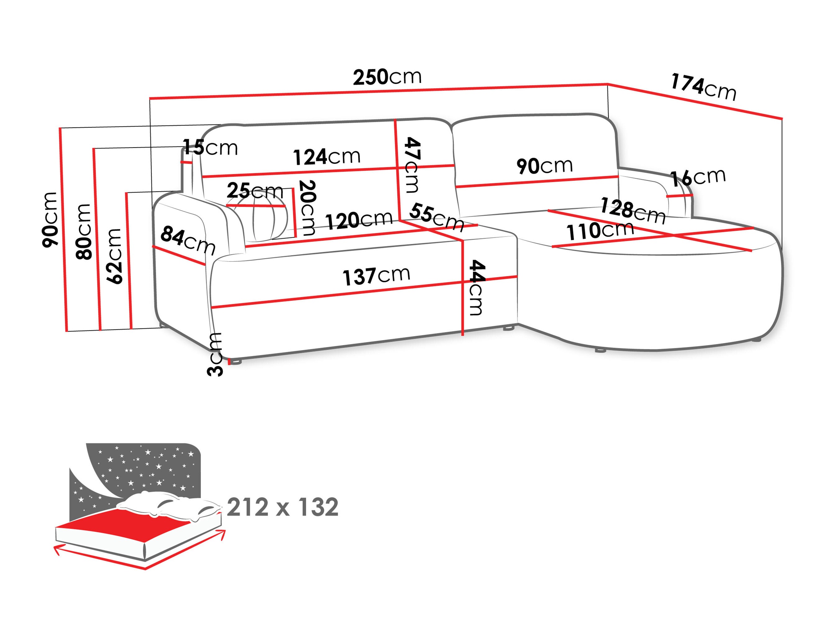Corner sofa Comfivo Popis (Poso 06)