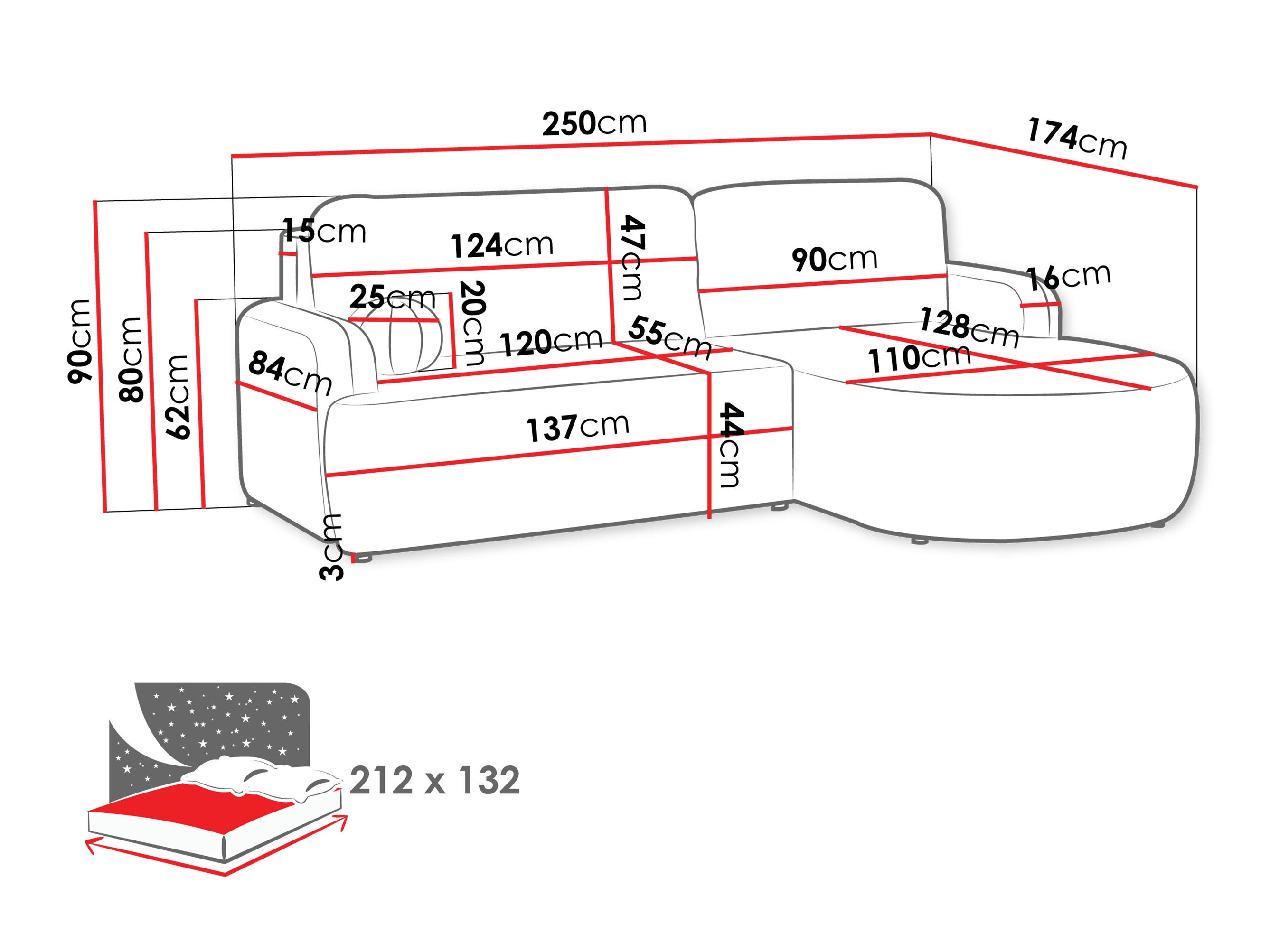 Corner sofa Comfivo Popis (Poso 14)