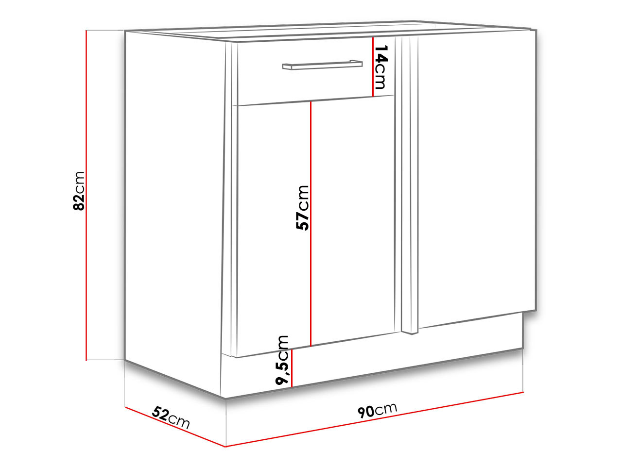Modular cabinet with doors Wood Grey 103