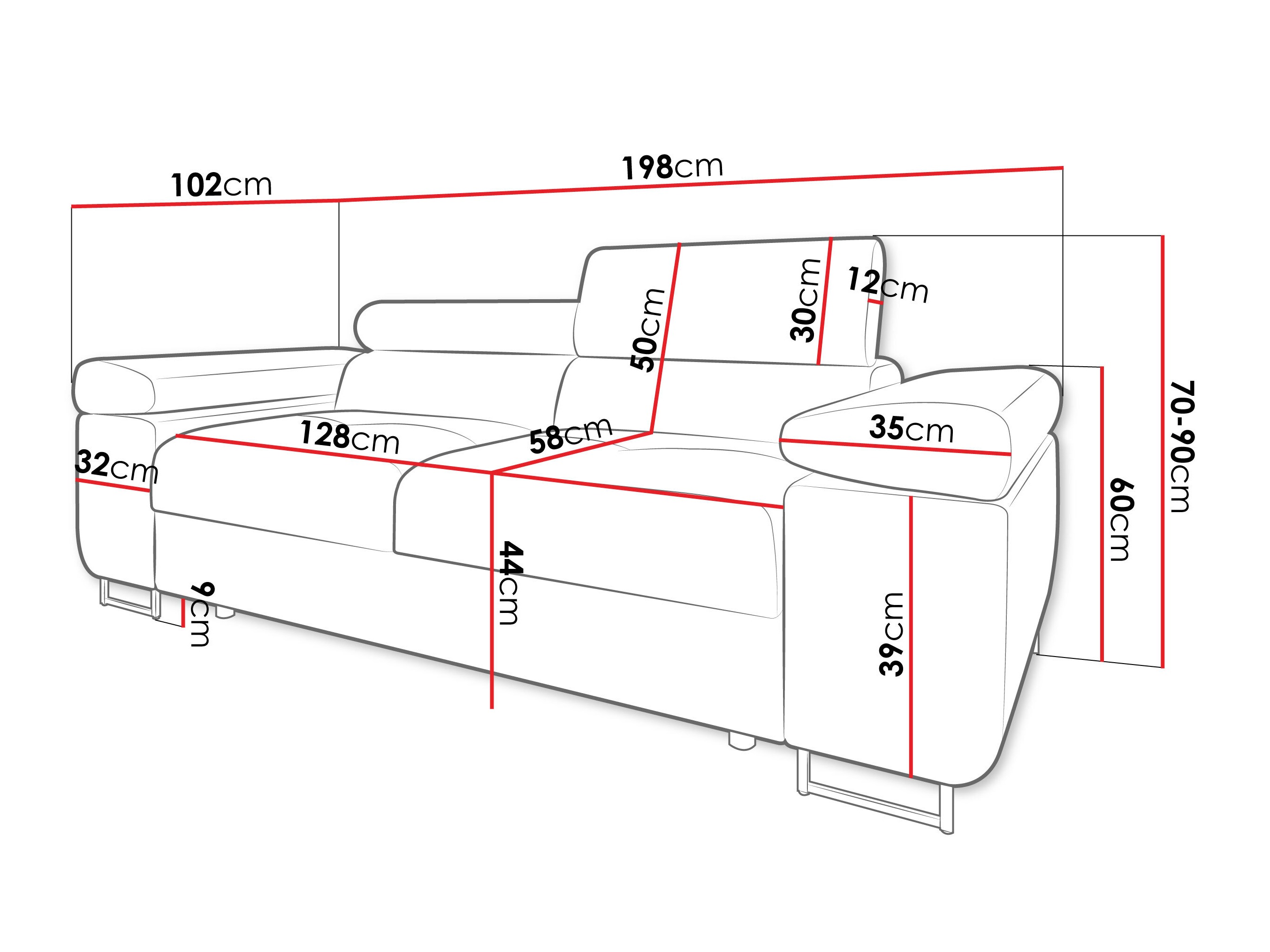 Sofa Comfivo Vinetum II (Soft 011 + Lux 06)