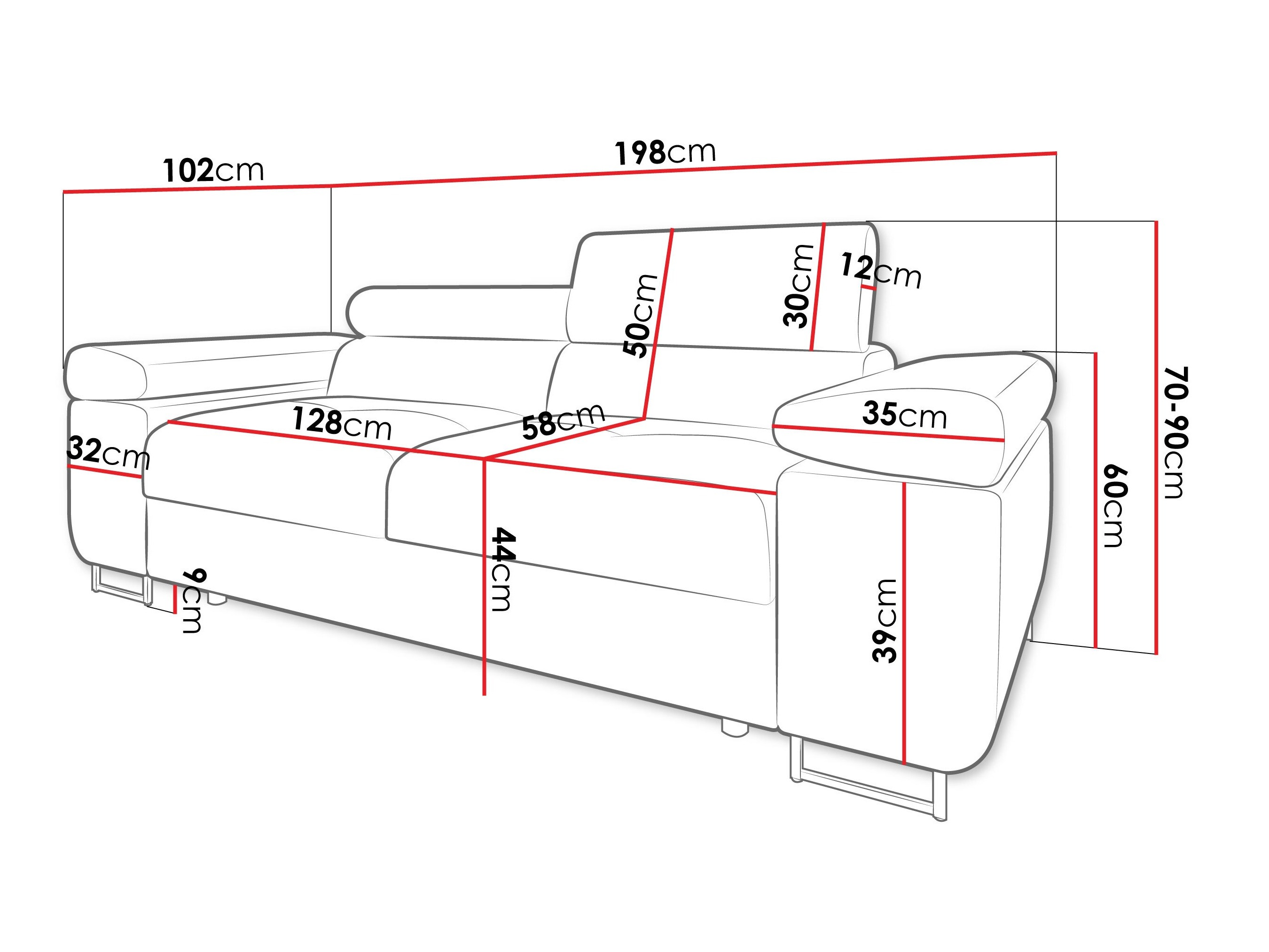 Sofa Comfivo Vinetum II (Soft 017 + Lux 05)