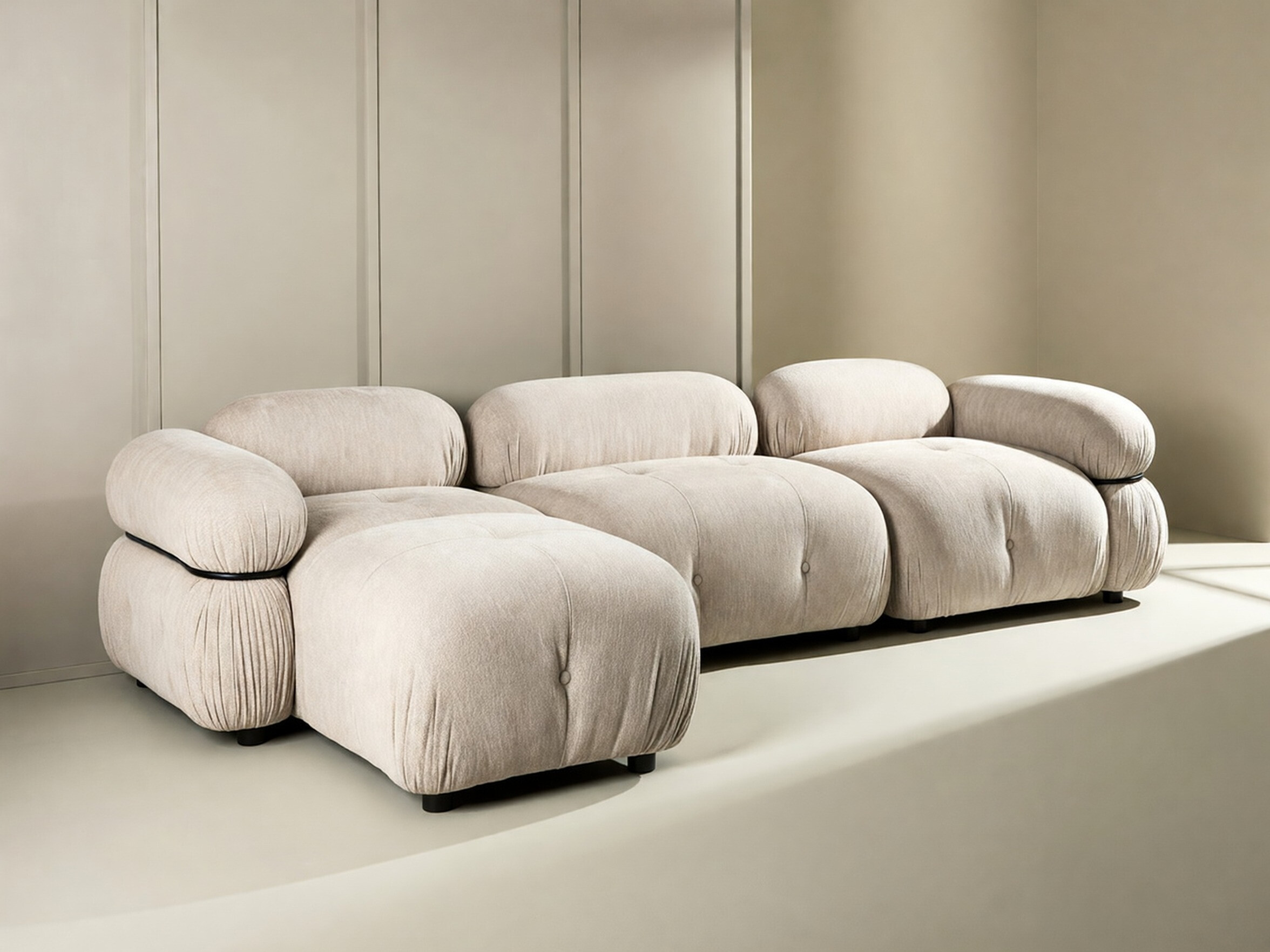 Modular sofa Evardale 104 (Beige + Black)