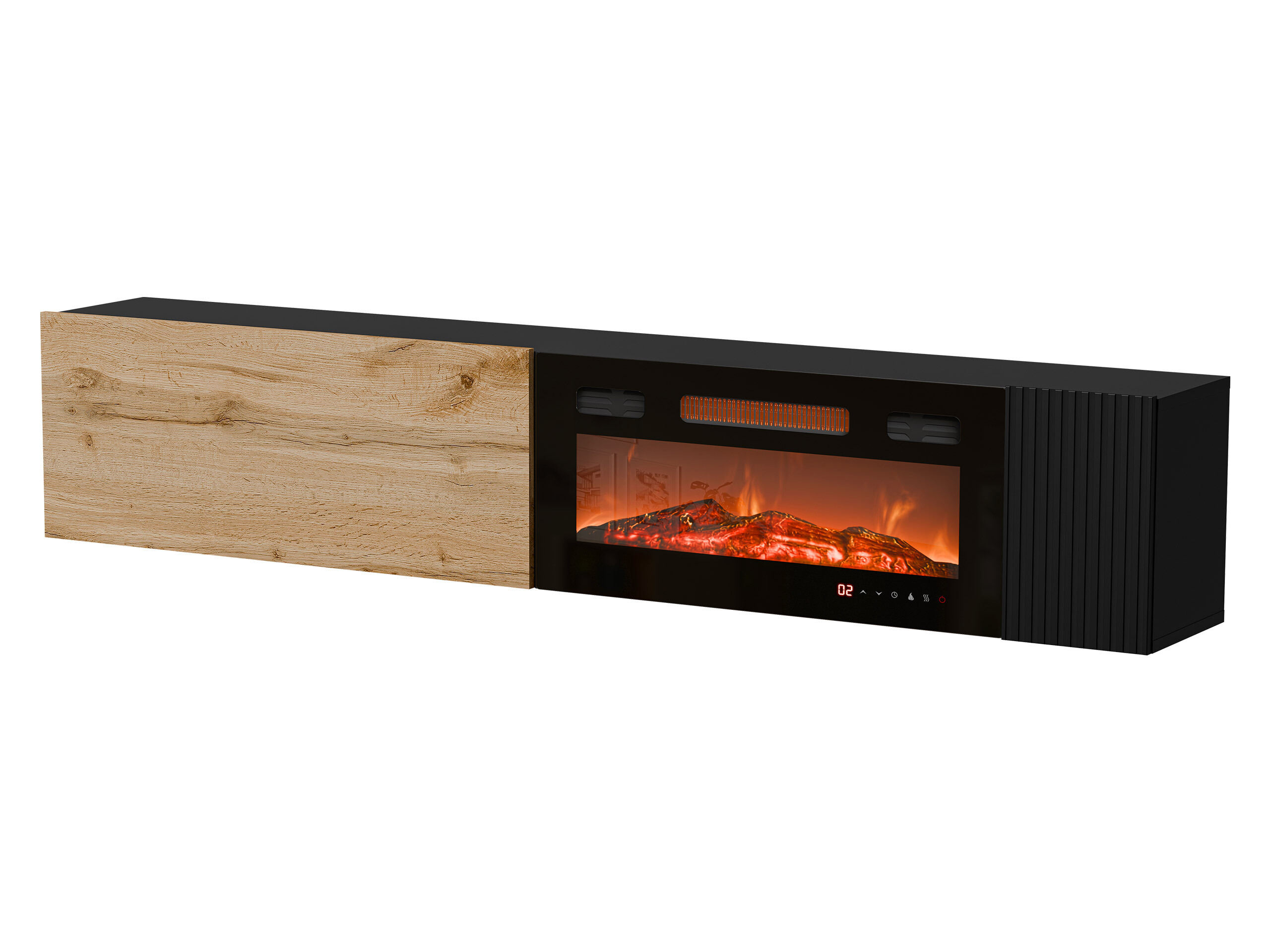 TV stand Species I (Wotan Oak + Black)