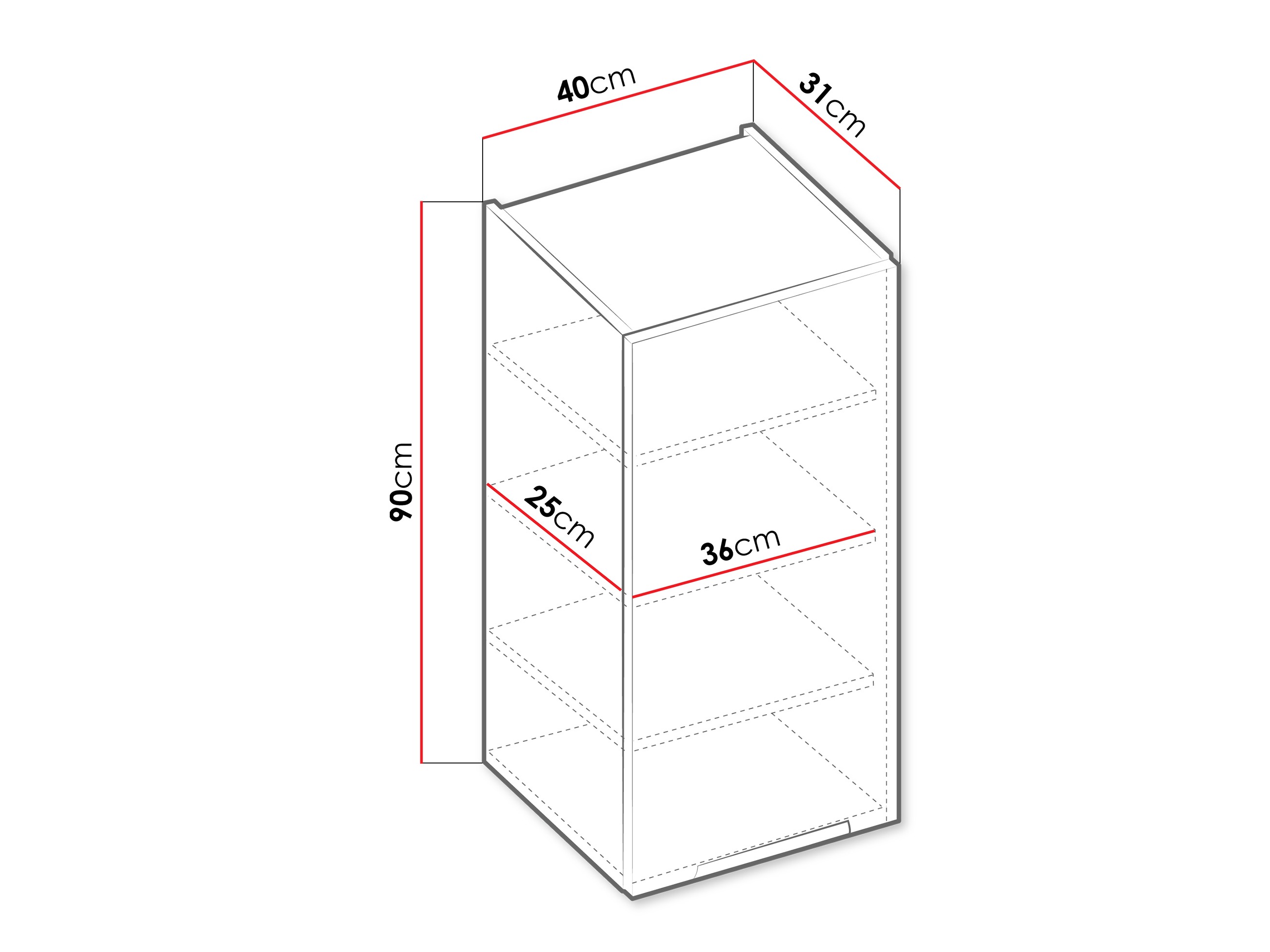 Modular wall cabinet Sole 118