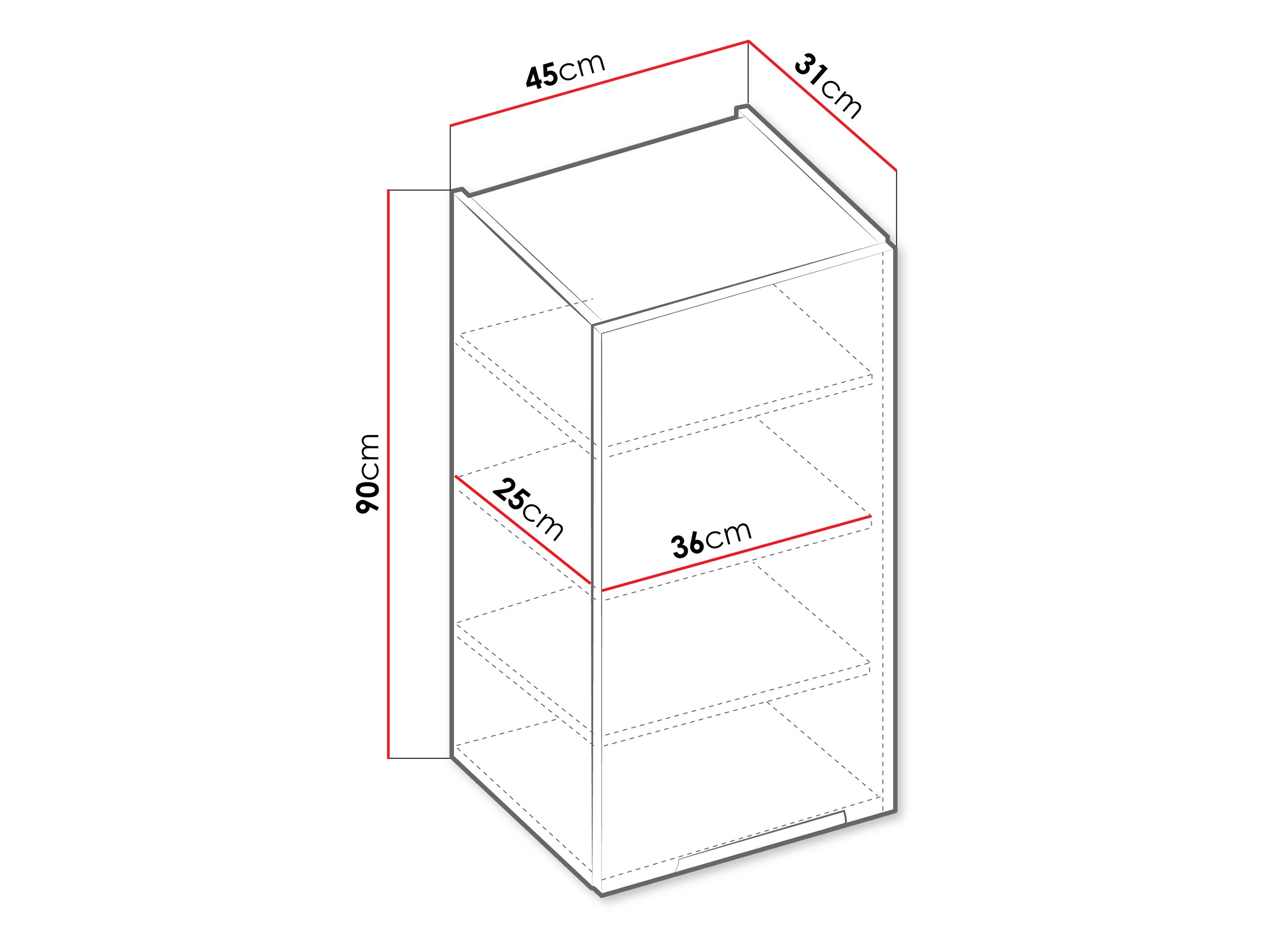 Modular wall cabinet Sole 120
