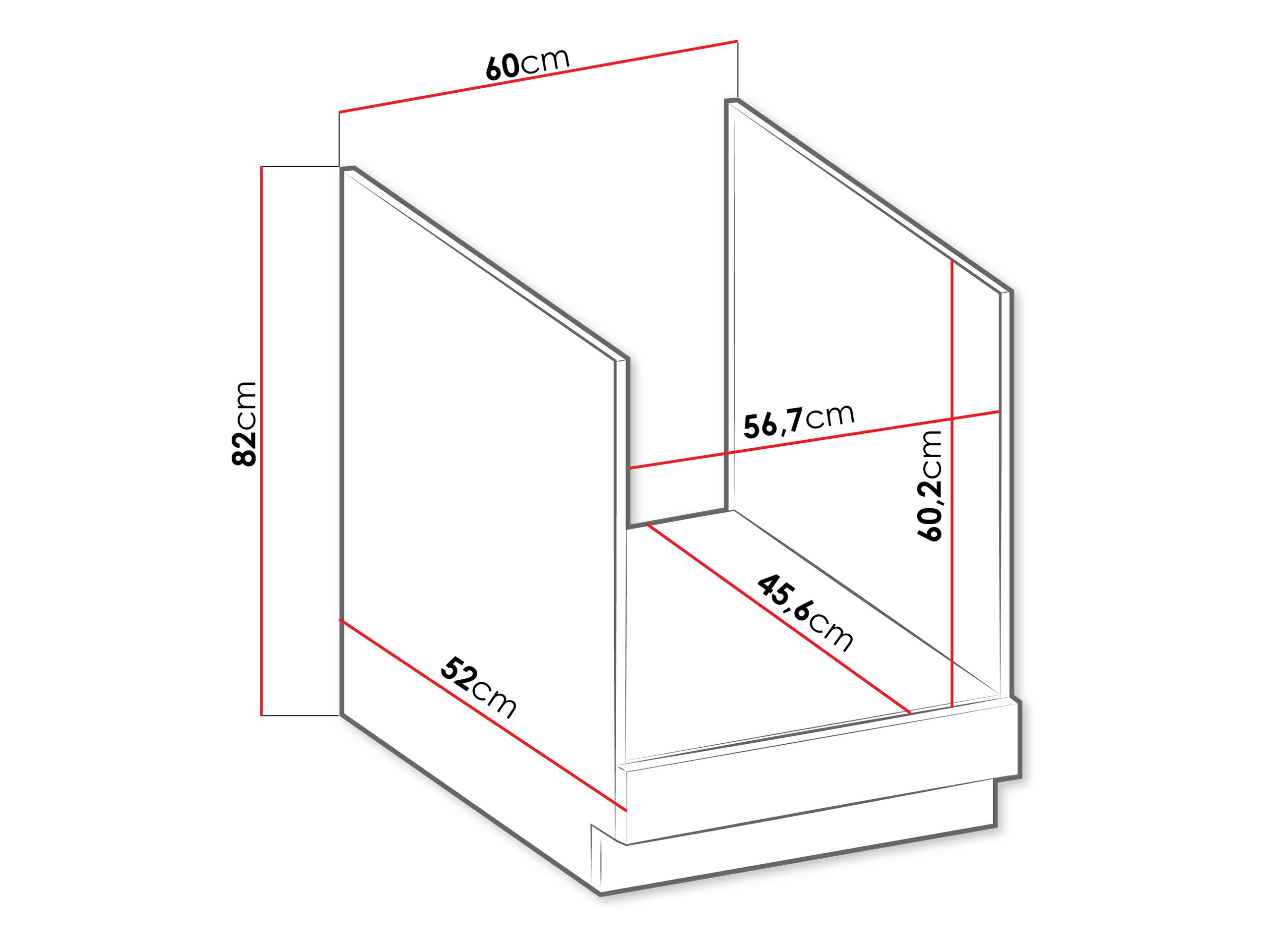 Modular cabinet for built-in appliances Sole 130