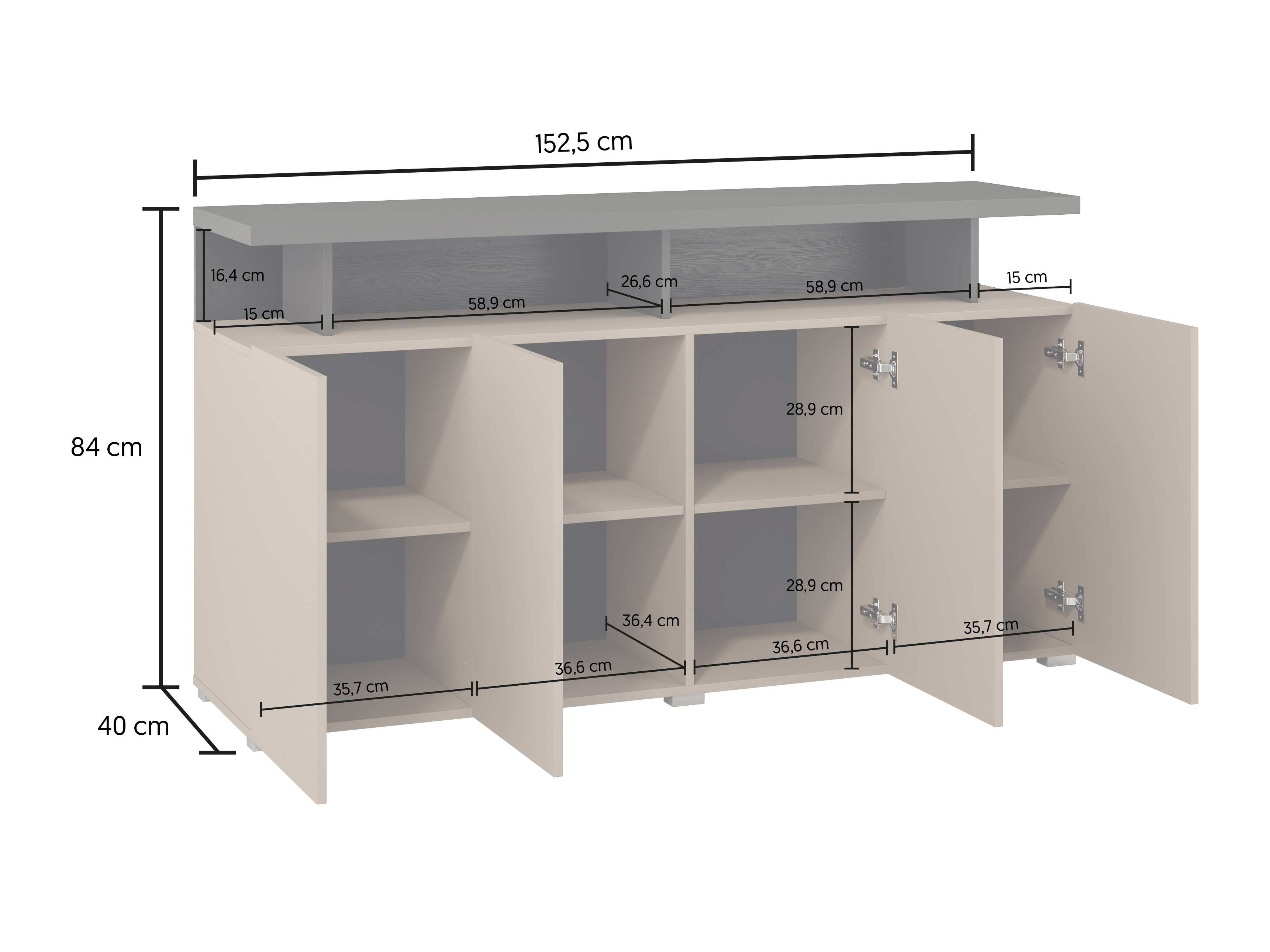 Sideboard Virvele 100 (Congo + Anthracite)