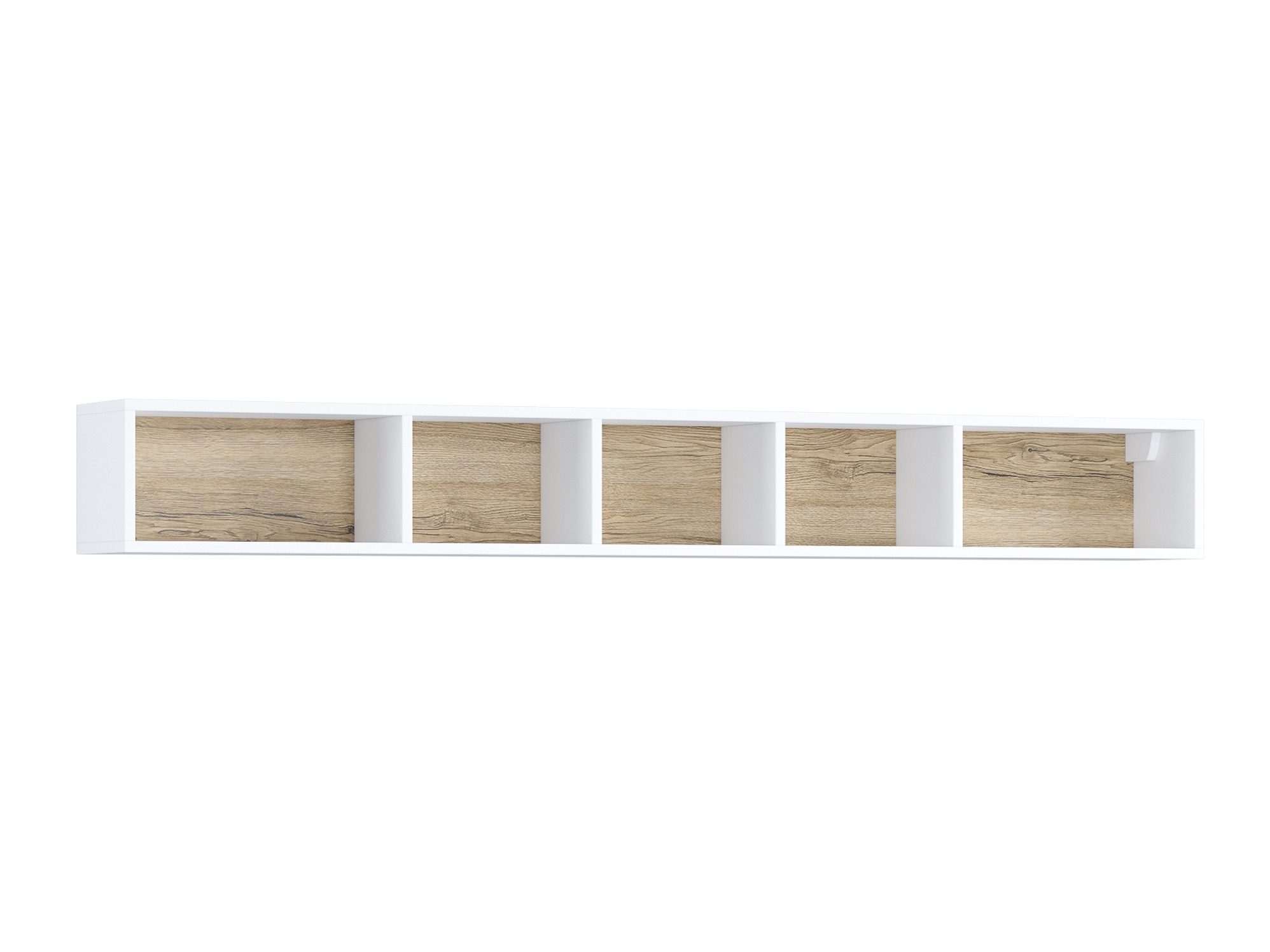 Wall shelf Torsone 105 (White + San Remo oak)