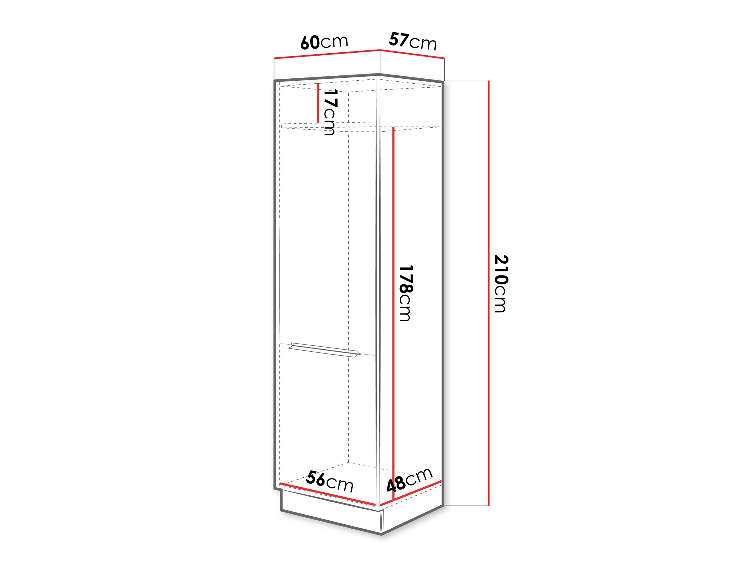 Modular cabinet for built-in appliances Sole 138