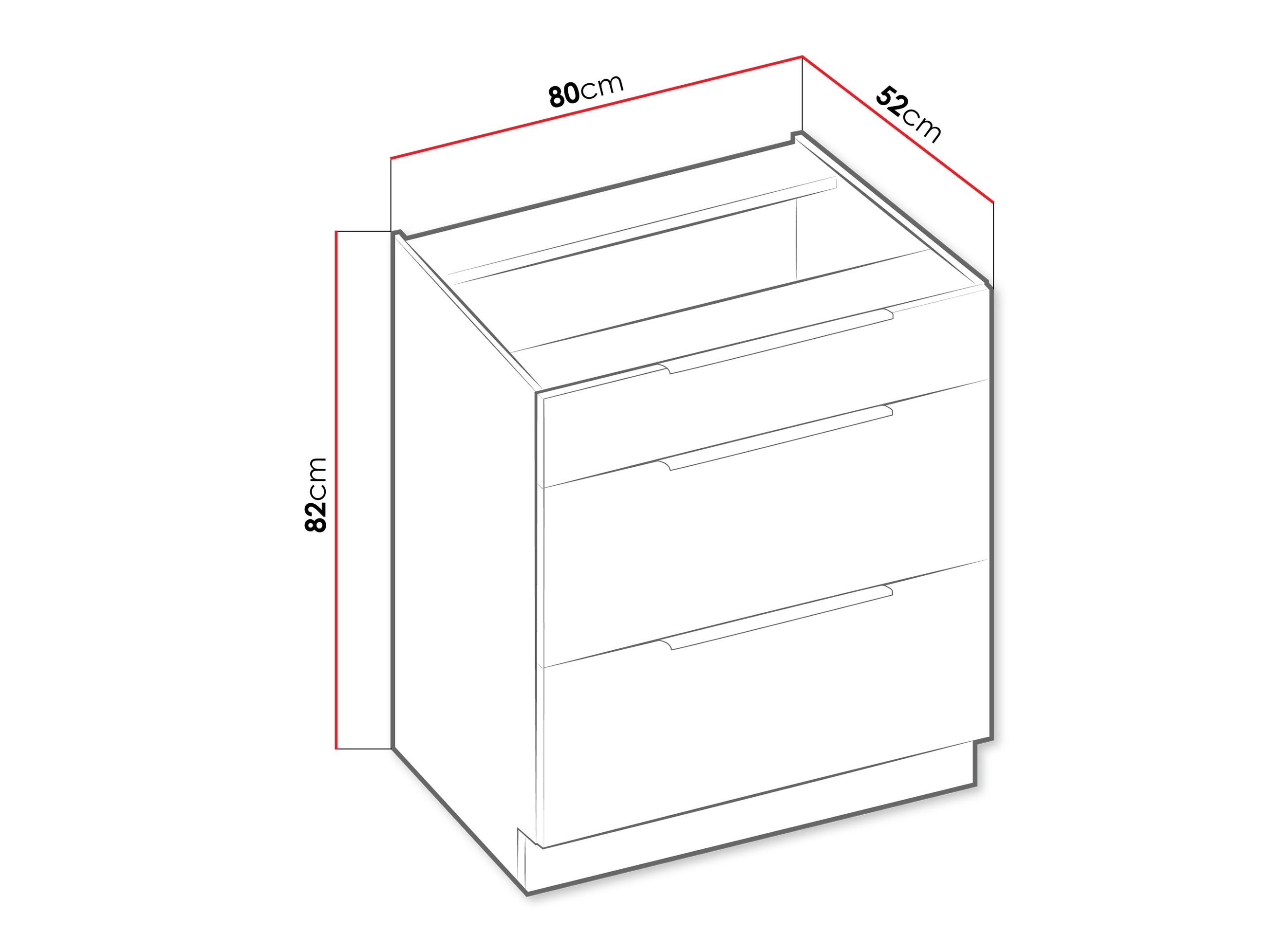 Modular cabinet with drawers Sole 147