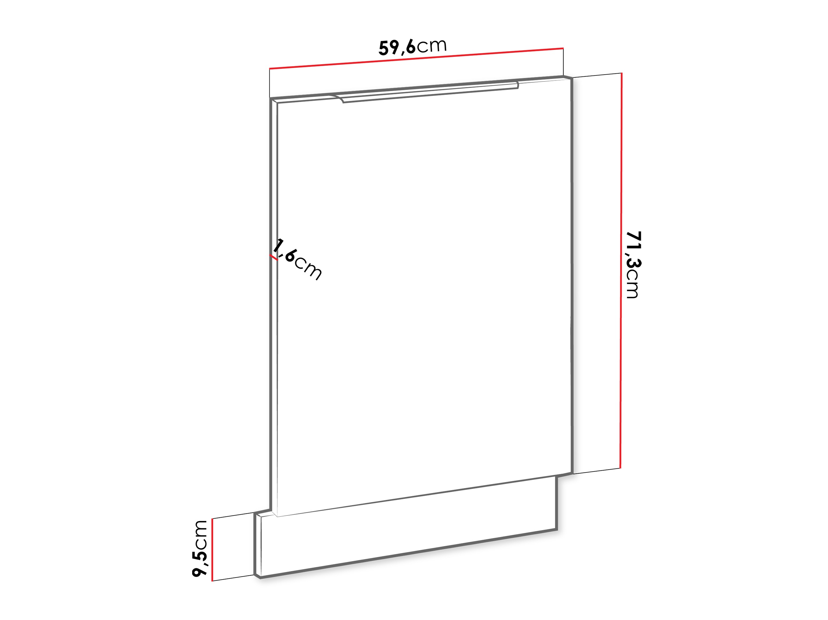 Dishwasher door Sole 157