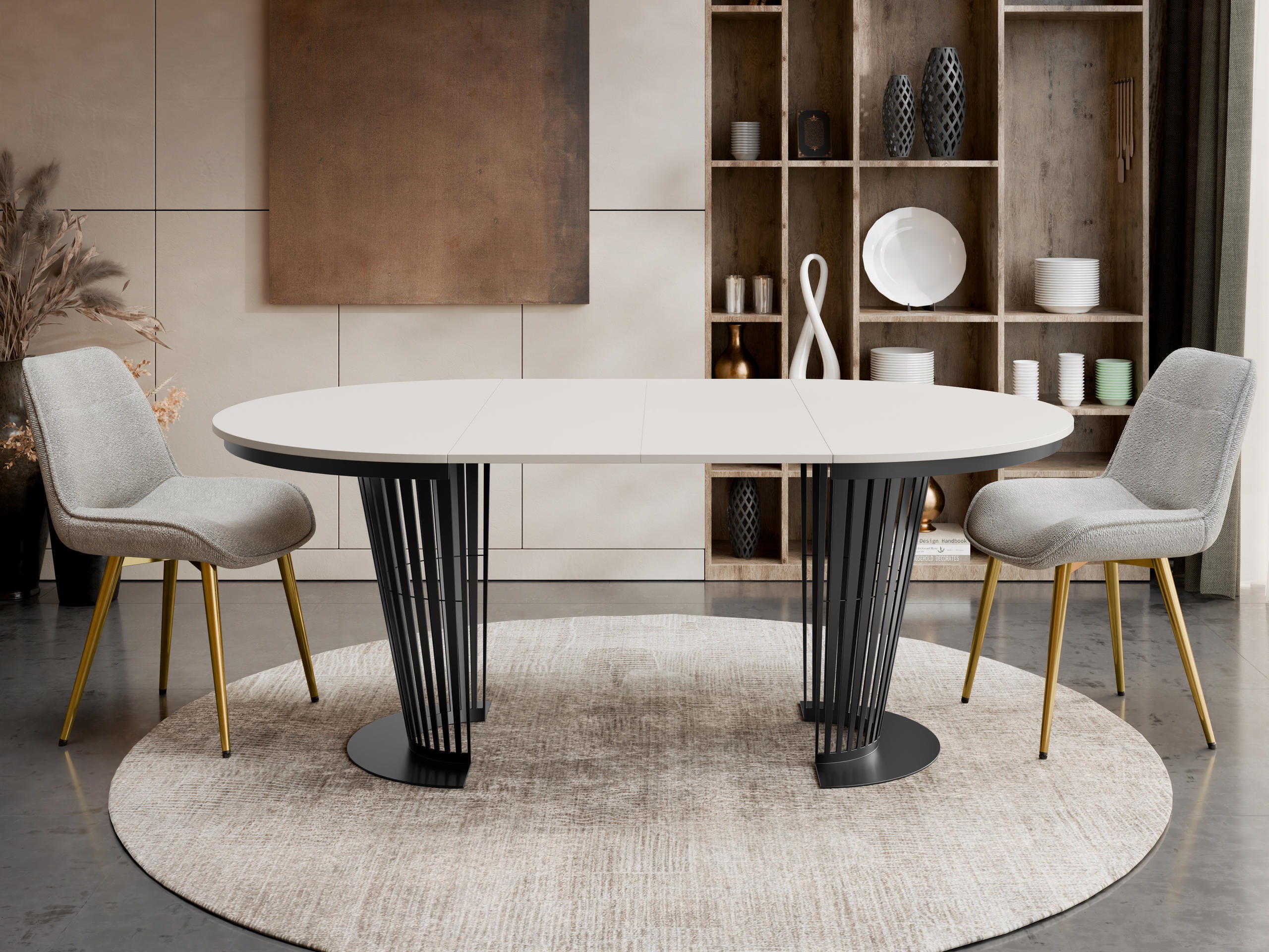 Table Oswego 179 (Black + Cashmere)
