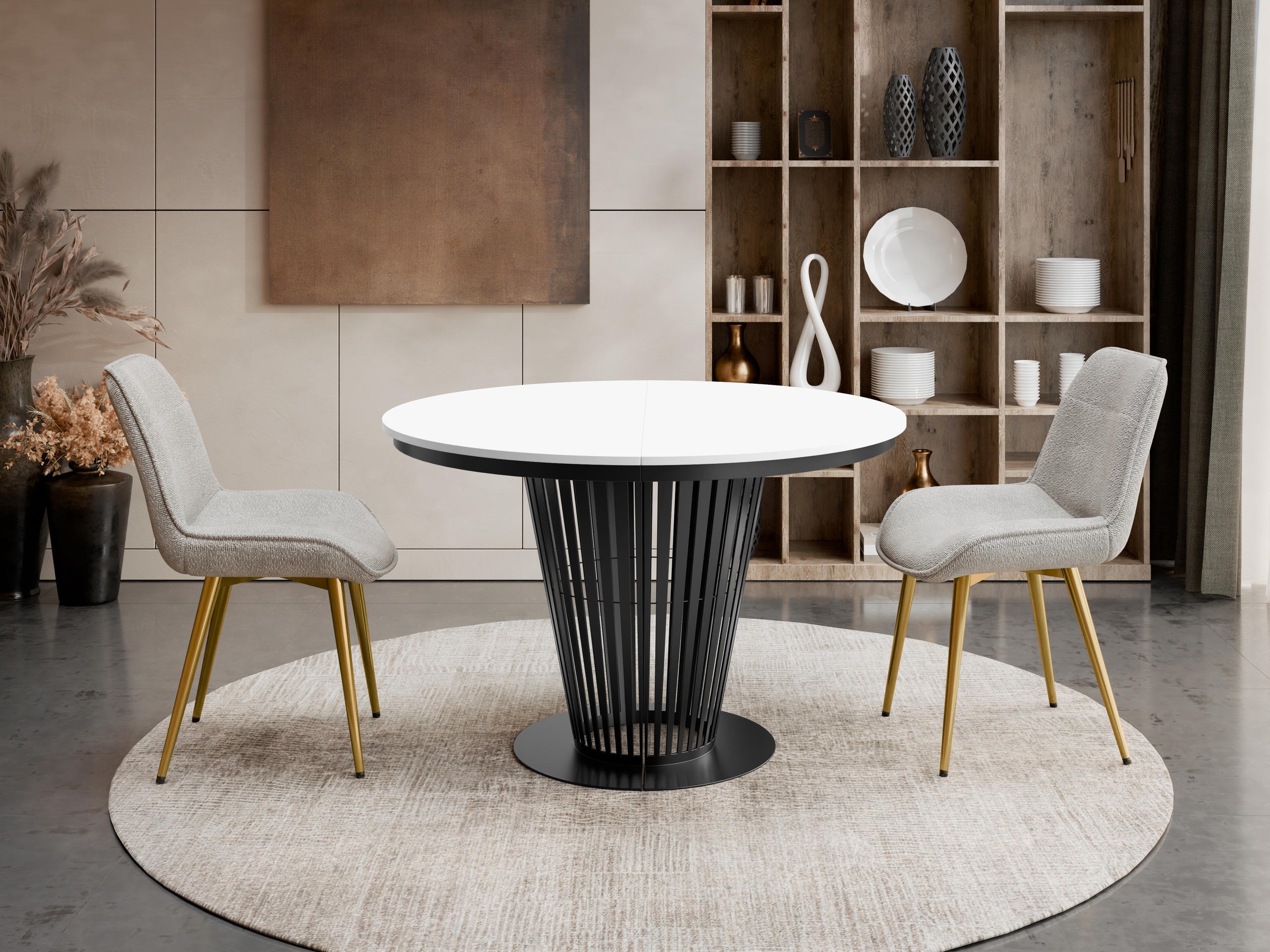 Table Oswego 179 (Black + White)