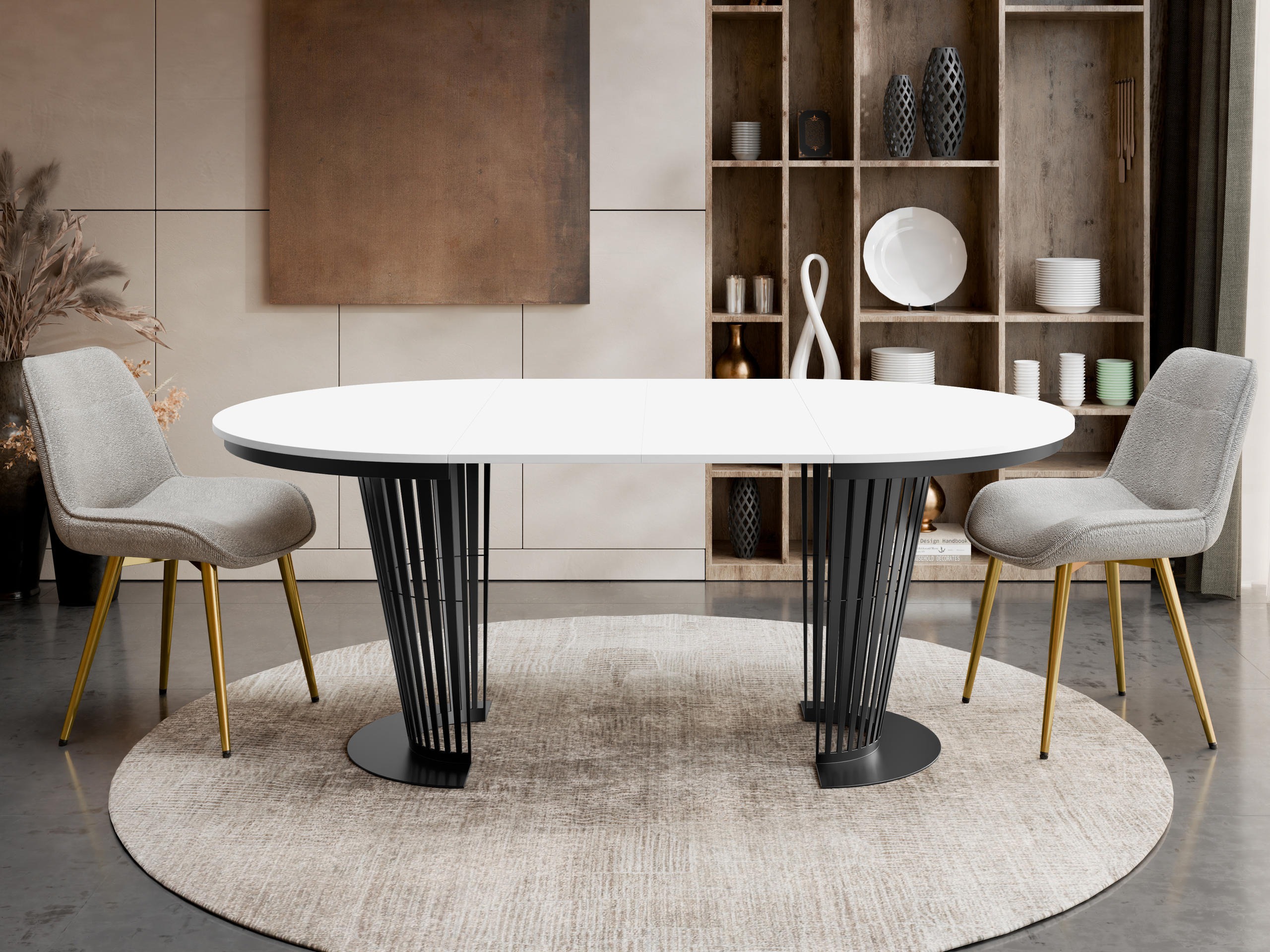 Table Oswego 181 (Black + White)