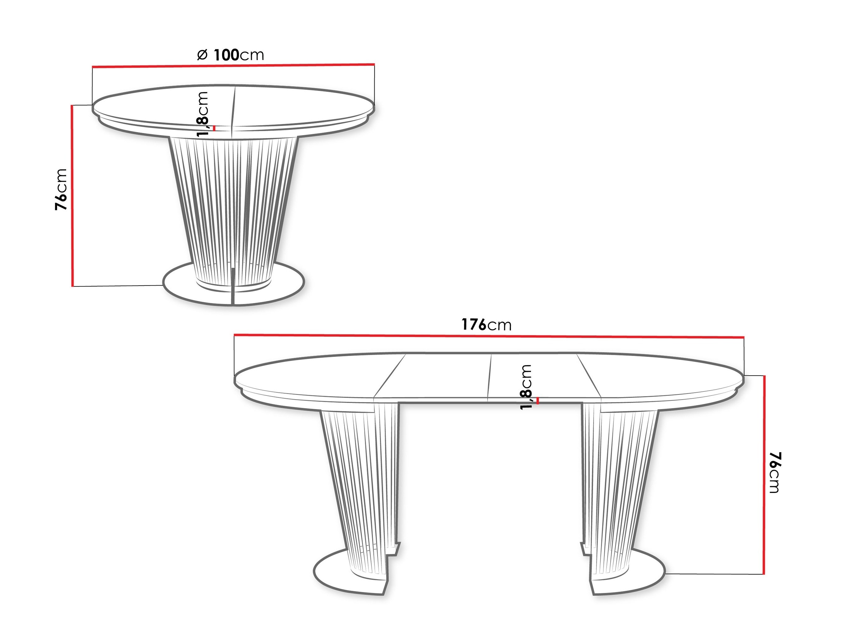 Table Oswego 181 (Cashmere + White marble)