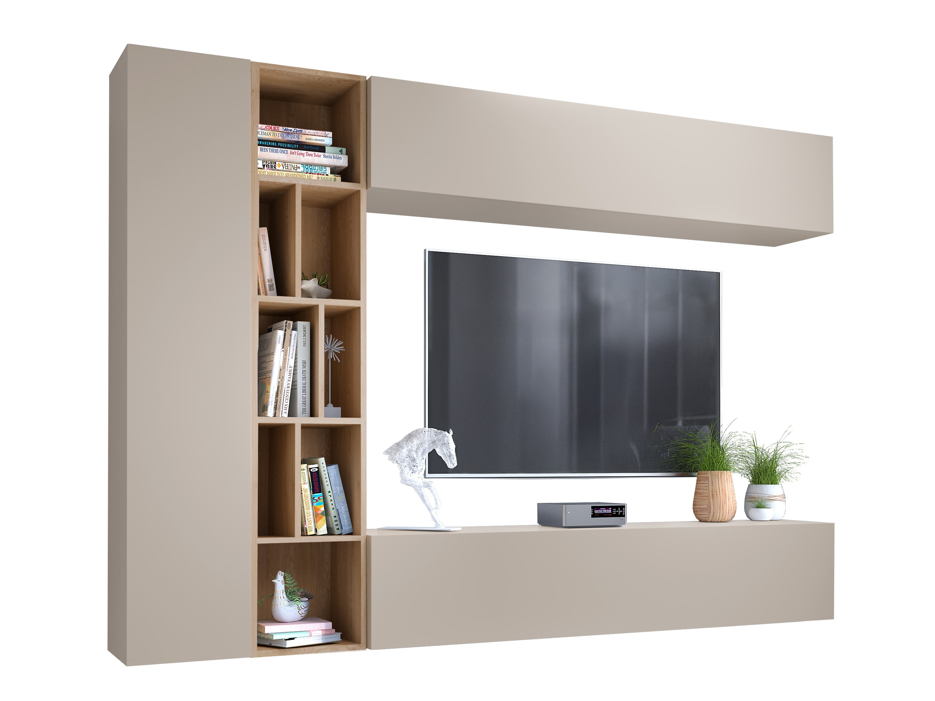 Living room set Comfivo Natura (Cashmere + Cremona oak)