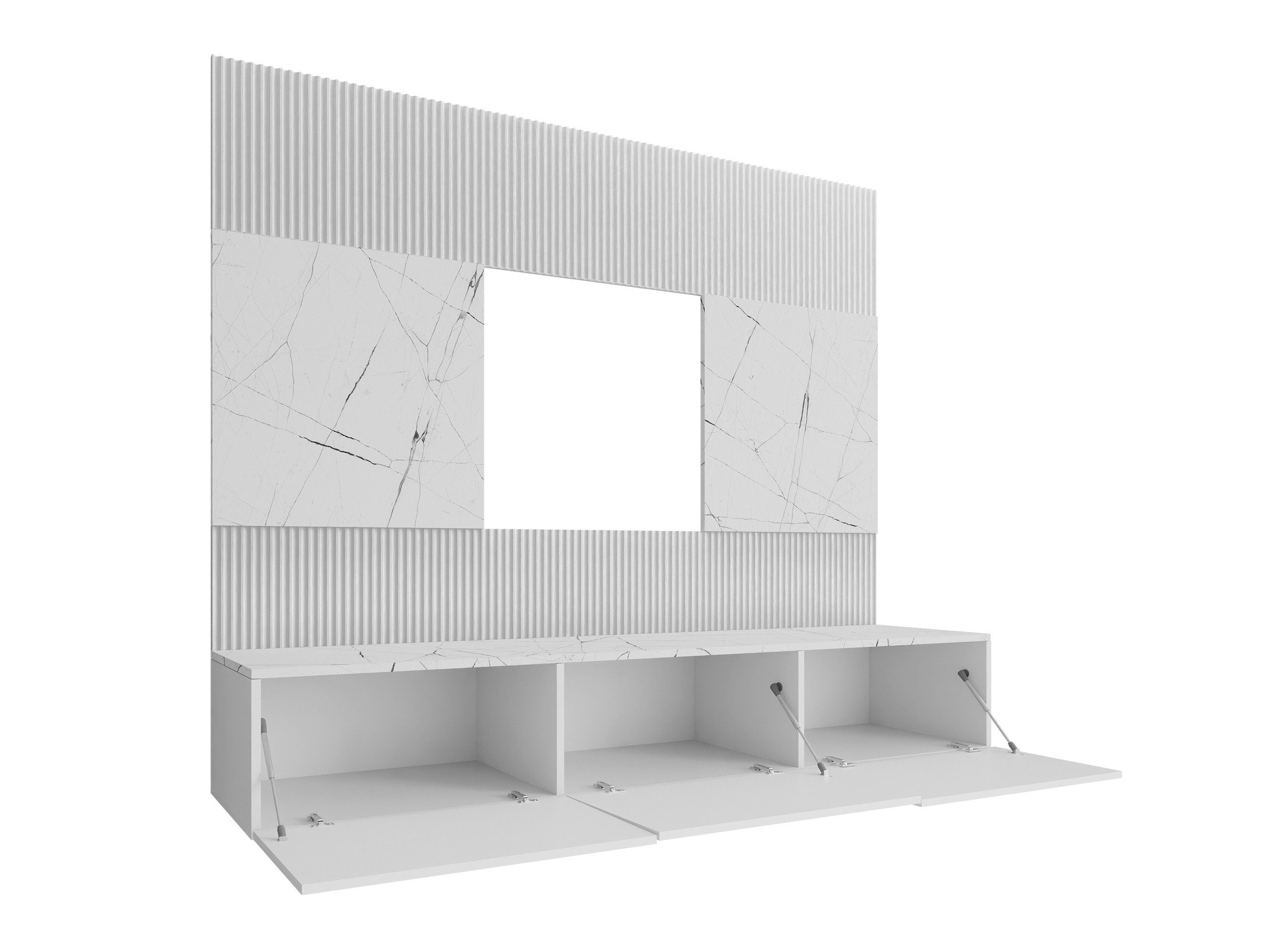 Living room set Comfivo Salix II (Black + Black marble)
