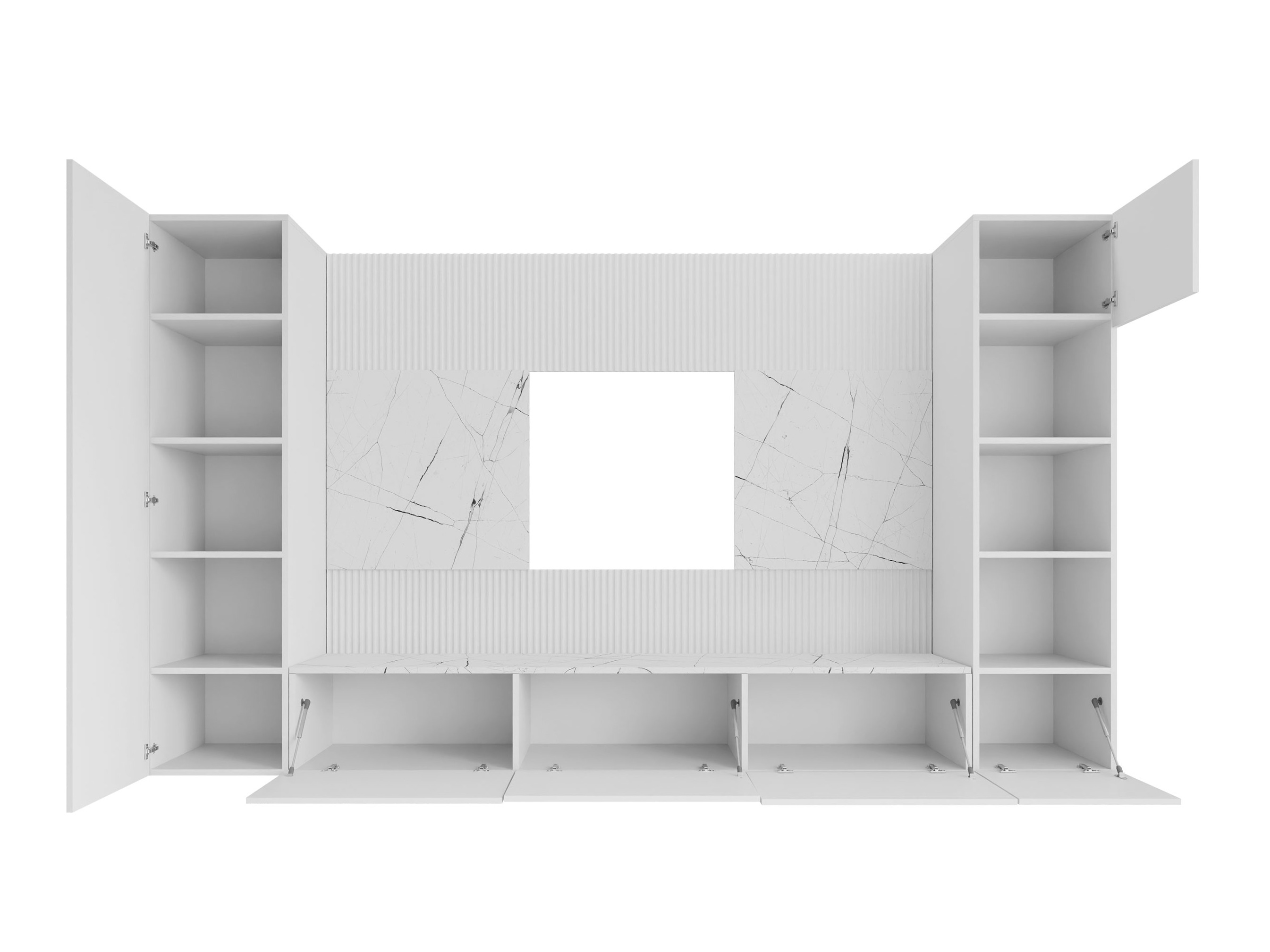 Living room set Comfivo Salix IV (White + White marble)