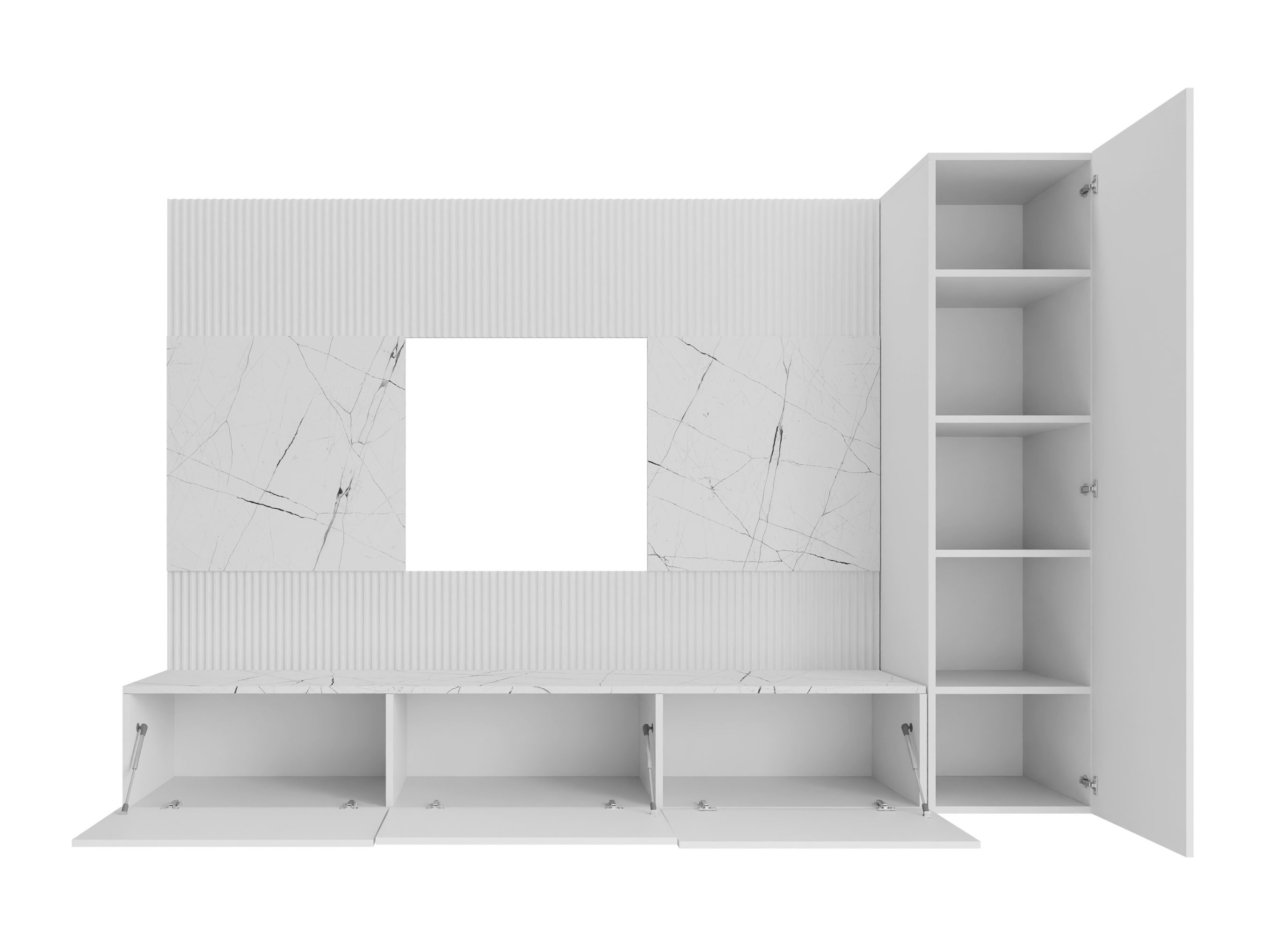 Living room set Comfivo Salix VI (Black + Black marble)