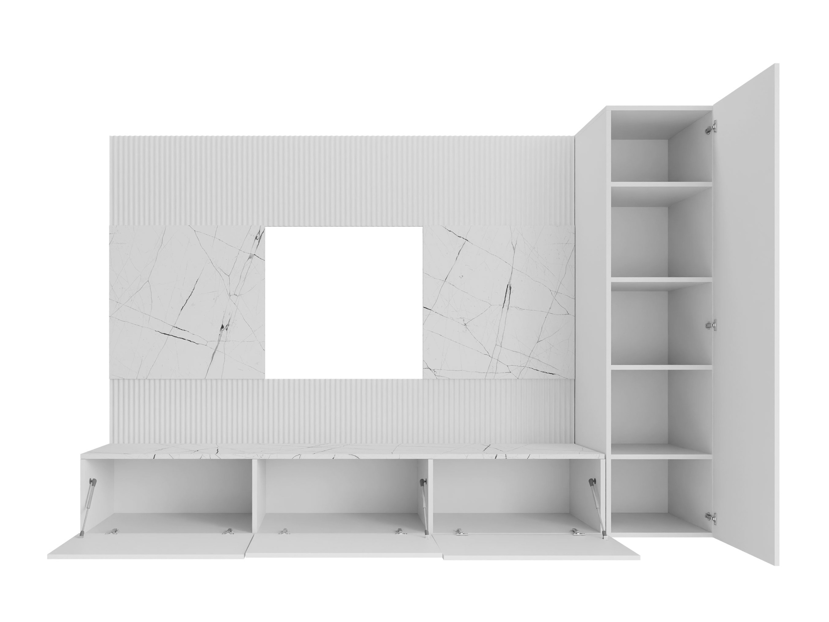 Living room set Comfivo Salix VI (Walnut + Light Travertine)