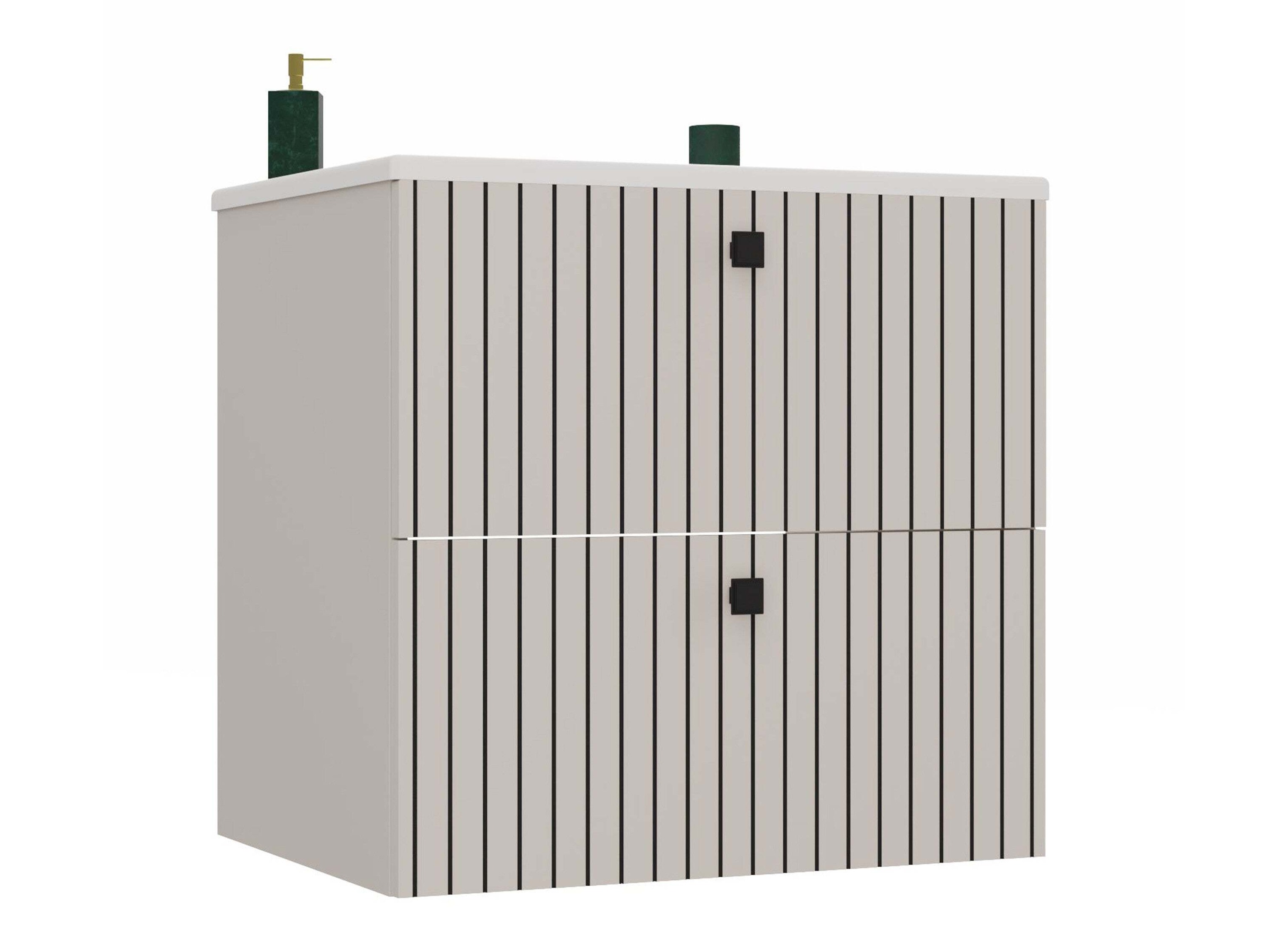 Wall-mounted bathroom cabinet for washbasin Mandeville 314 (Cashmere)
