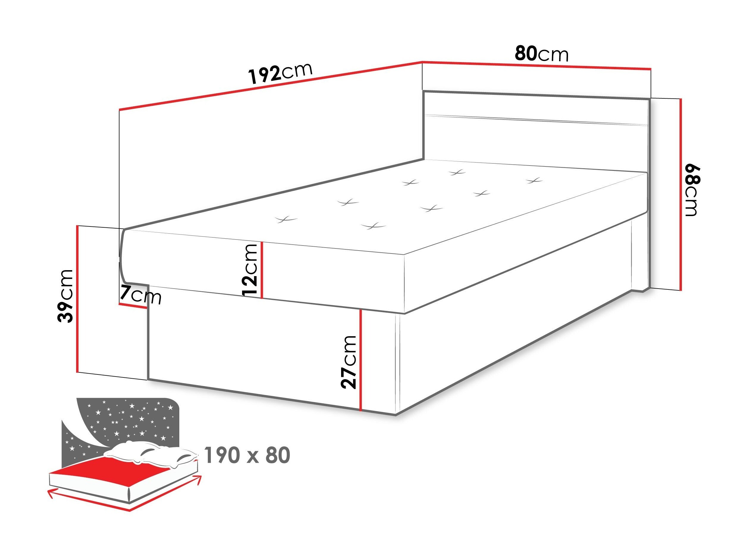Bed Dover 101 (Suedine 81)
