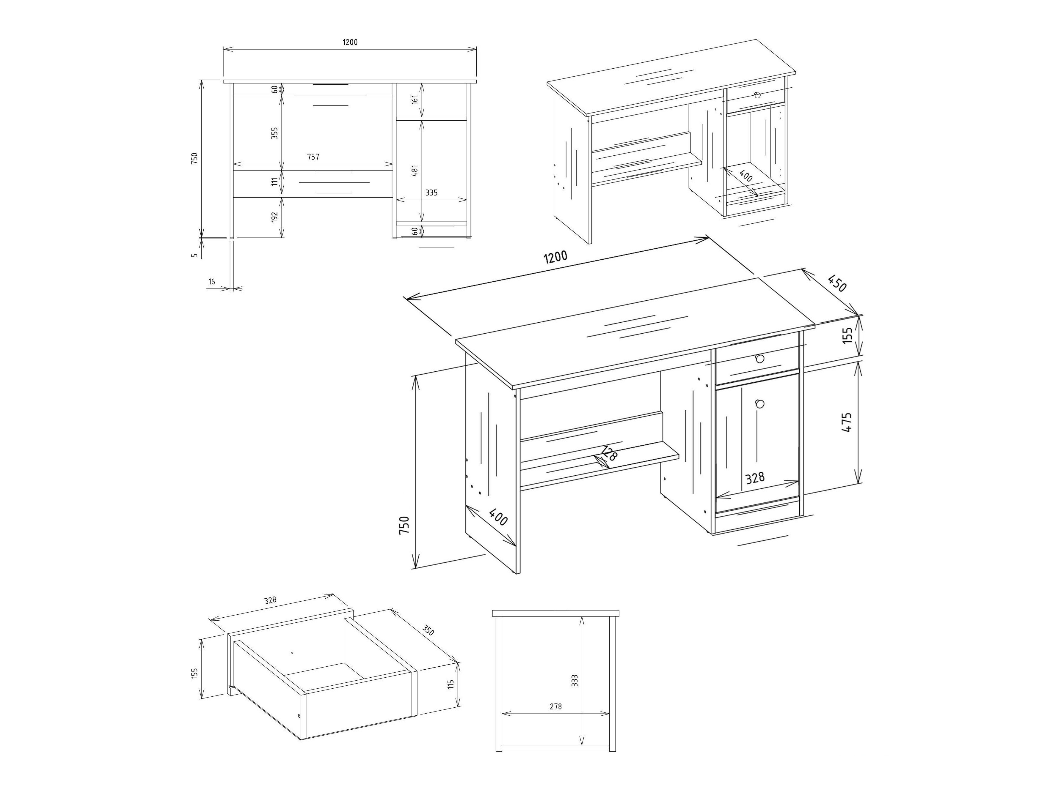 Desk Mandeville 376 (White)