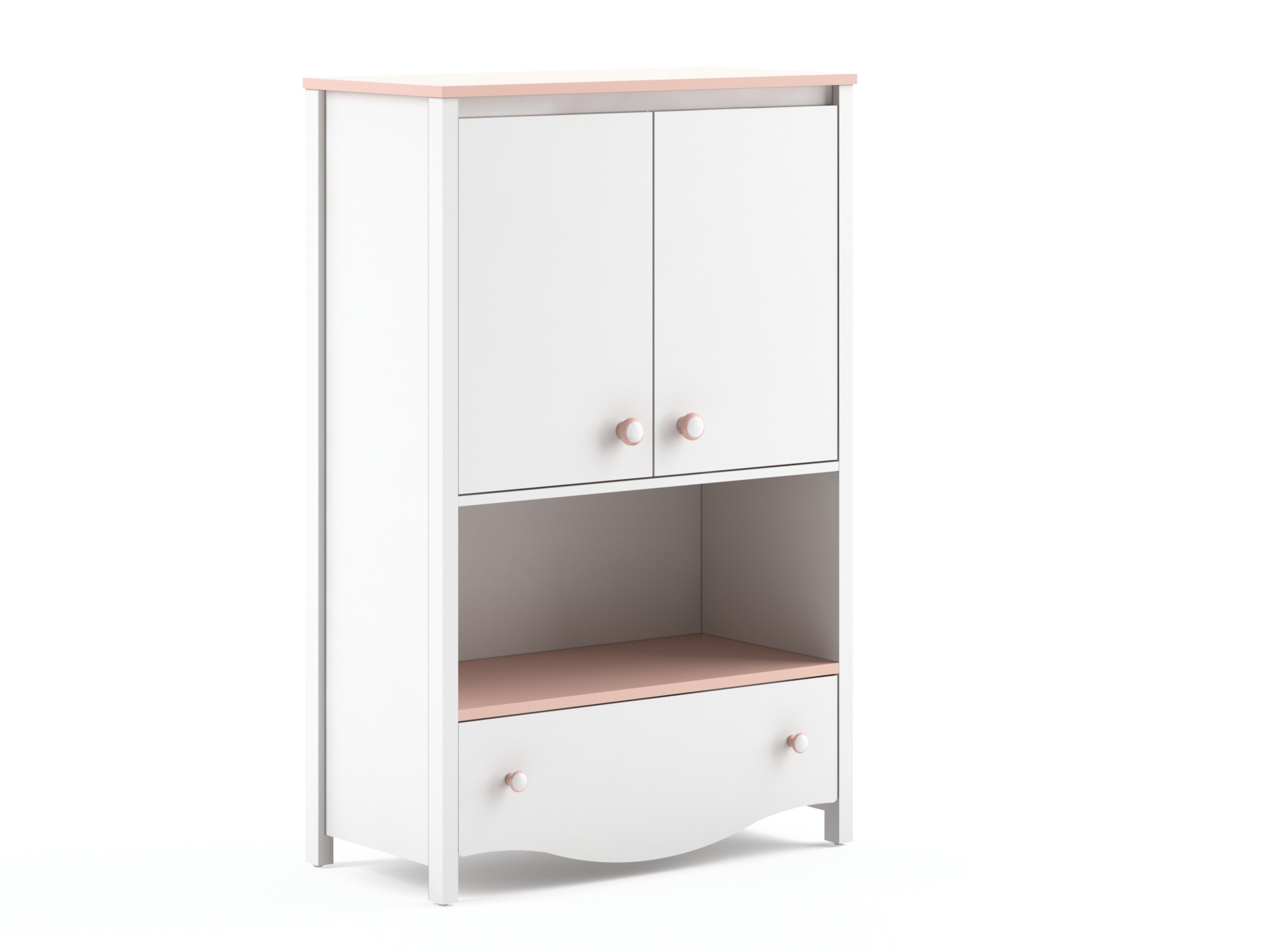 Bookcase Velferi 121 (White + Pink)
