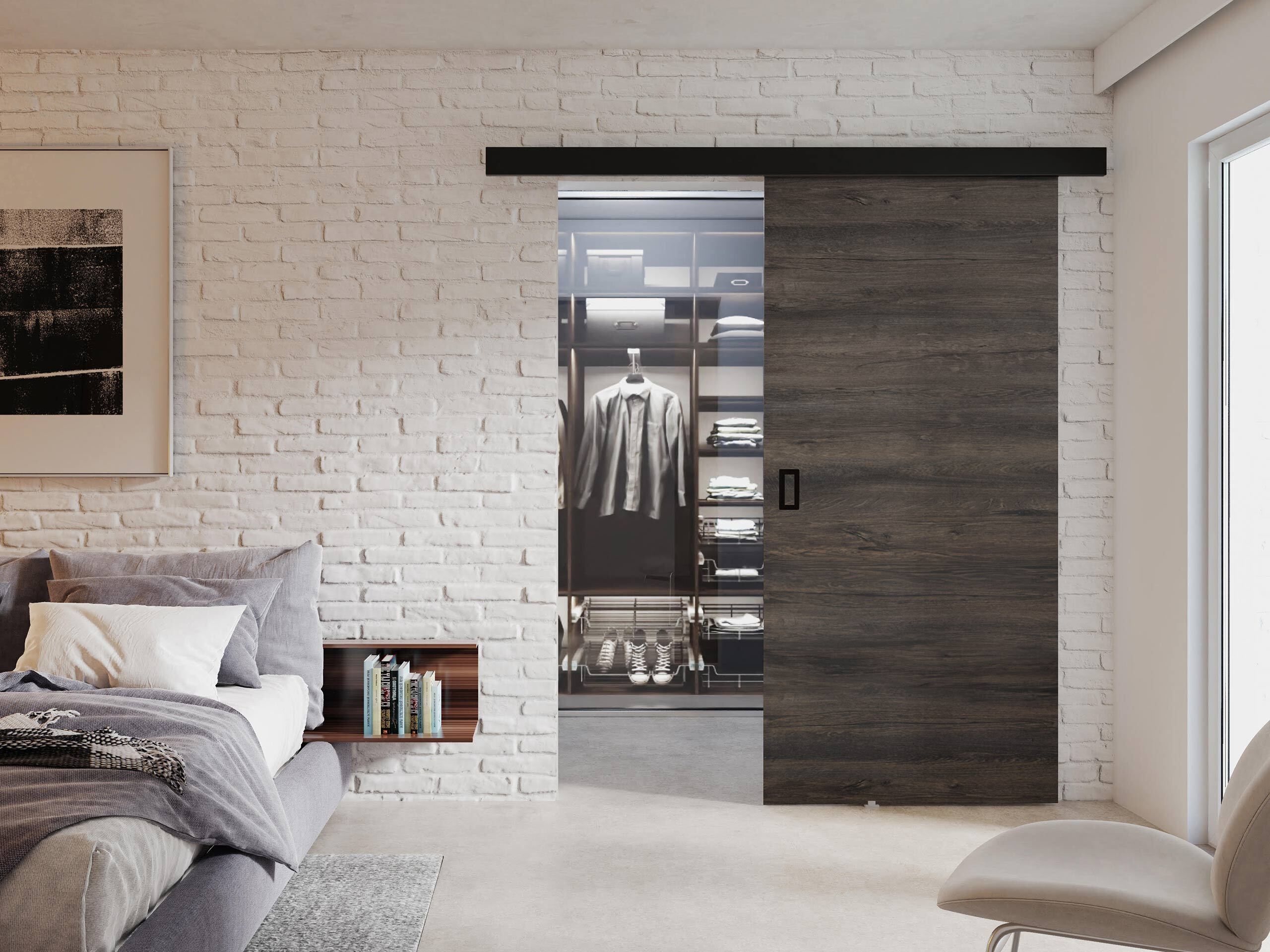 Sliding door Dover 169 (Dark ash)