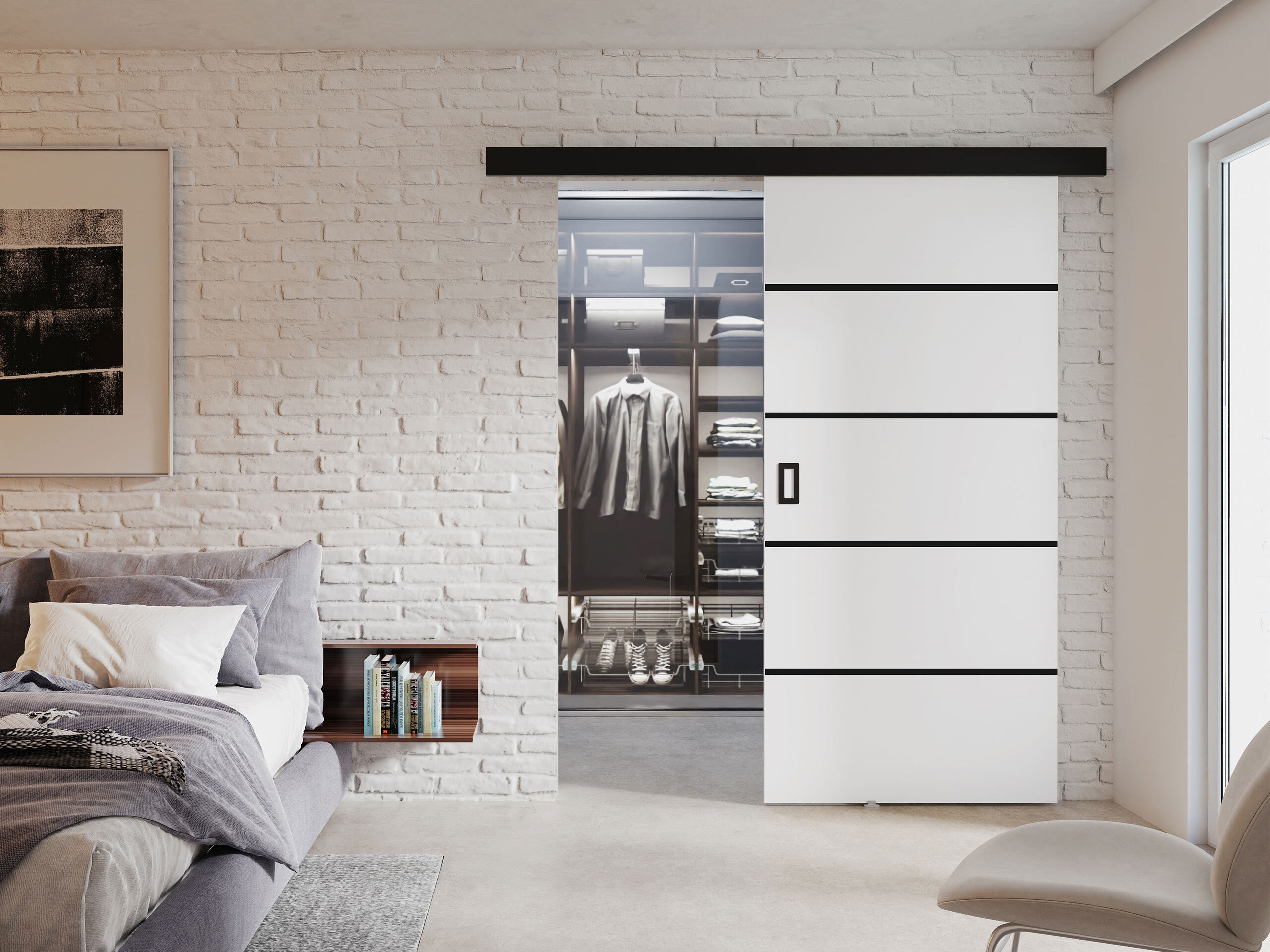 Sliding door Dover 172 (White)