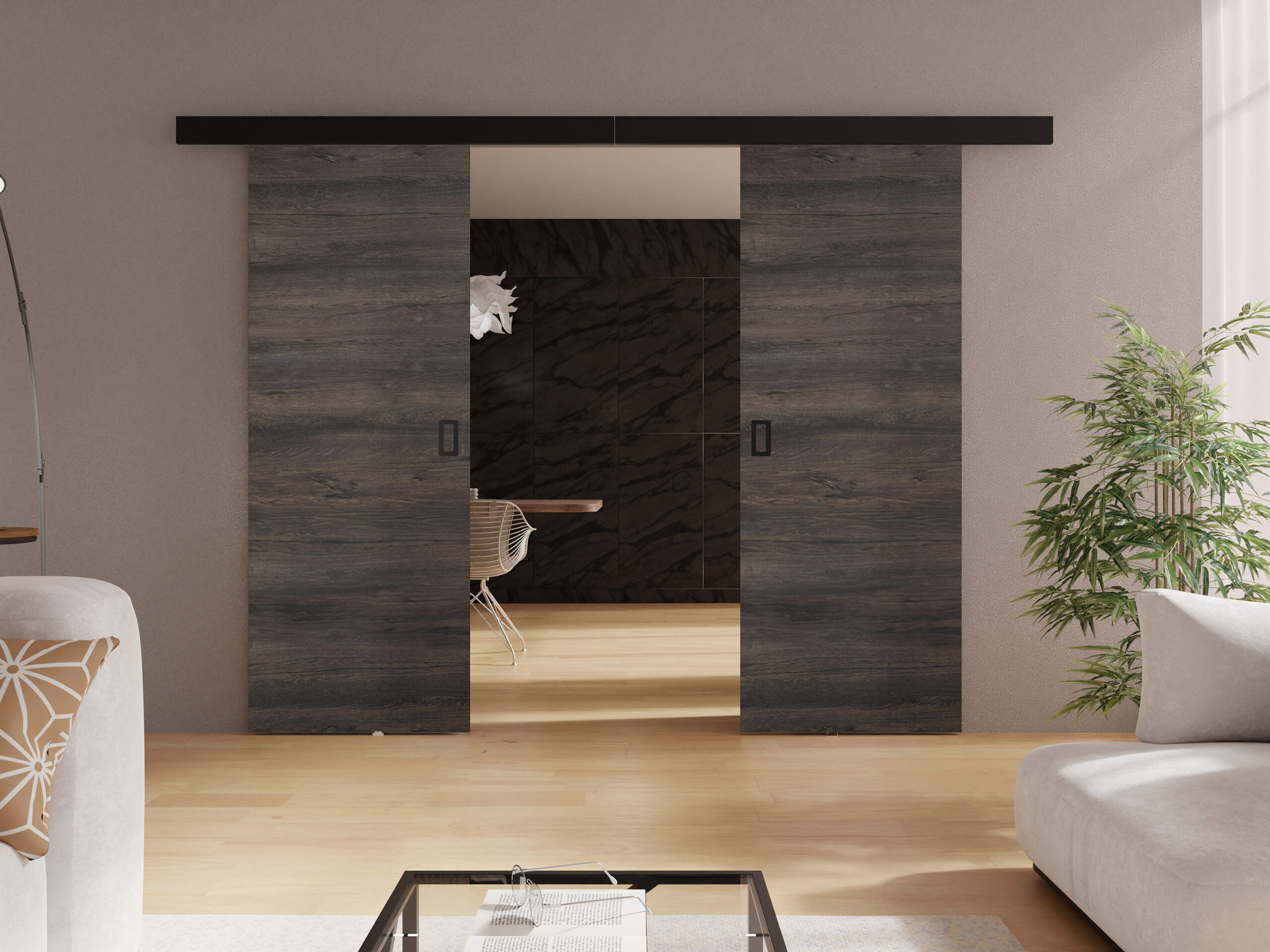 Sliding door Dover 200 (Dark ash)