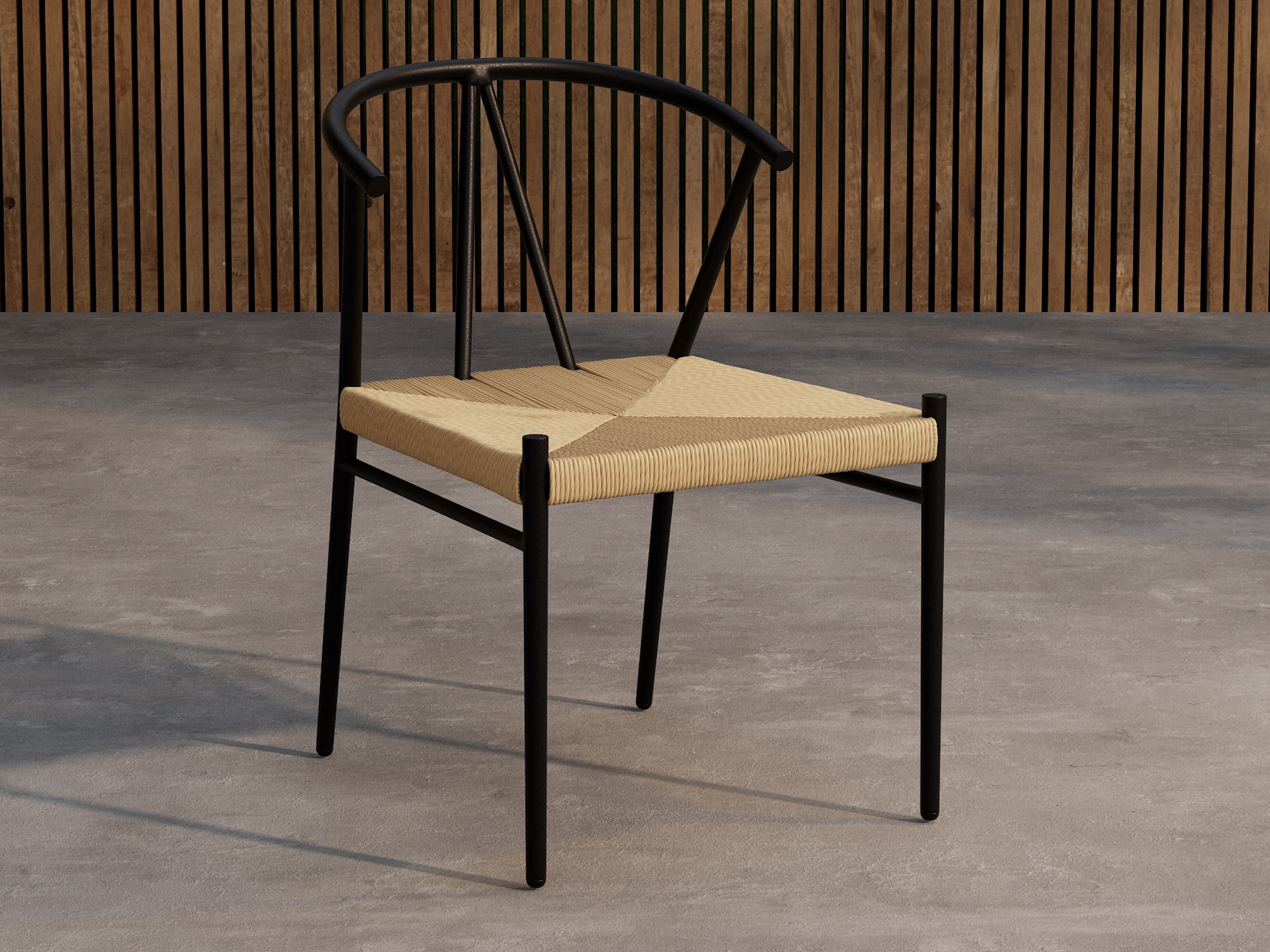Outdoor chair Dallas 5249 (Black + Beige)