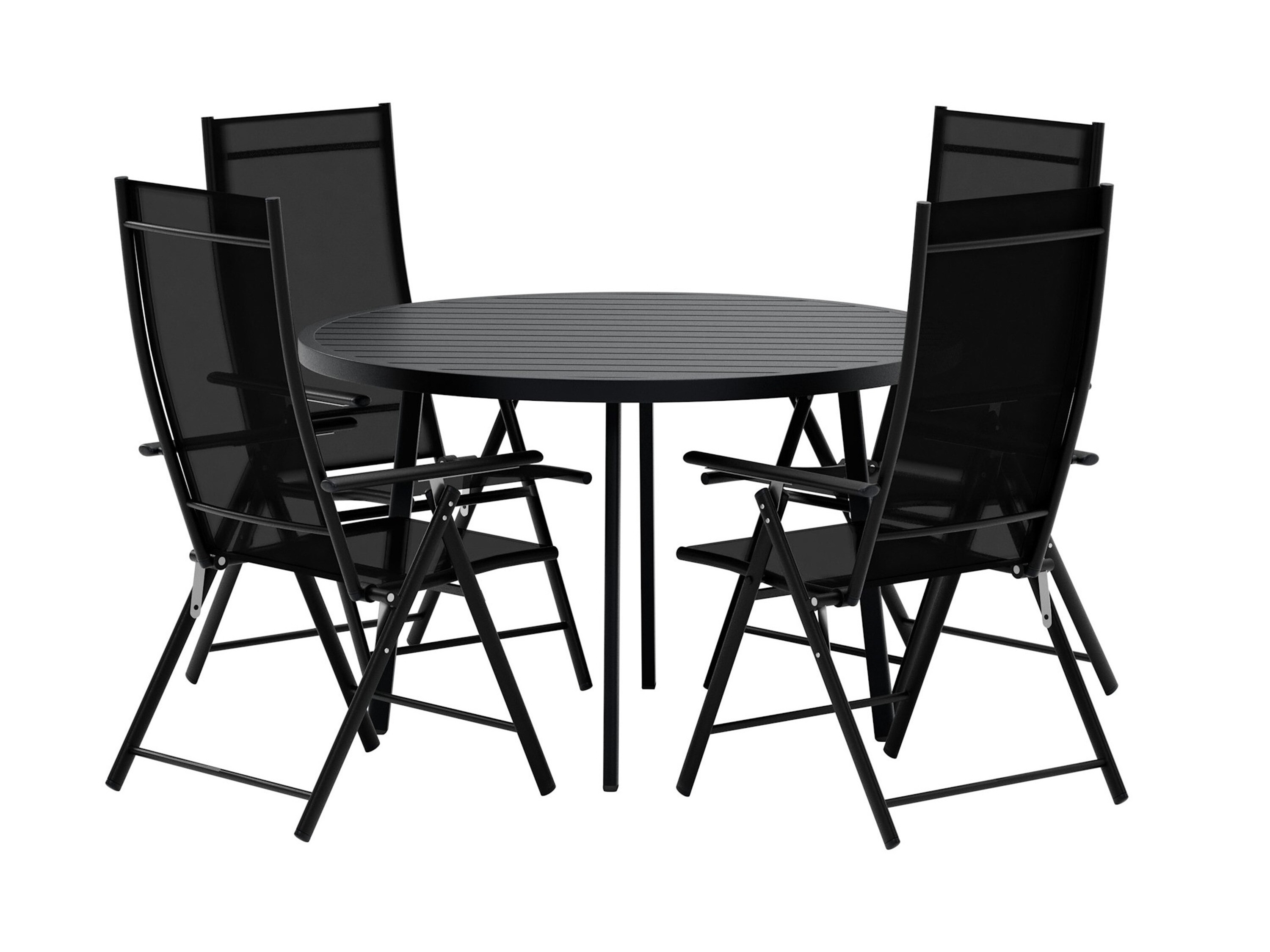 Table and chairs set Dallas 5257 (Black)