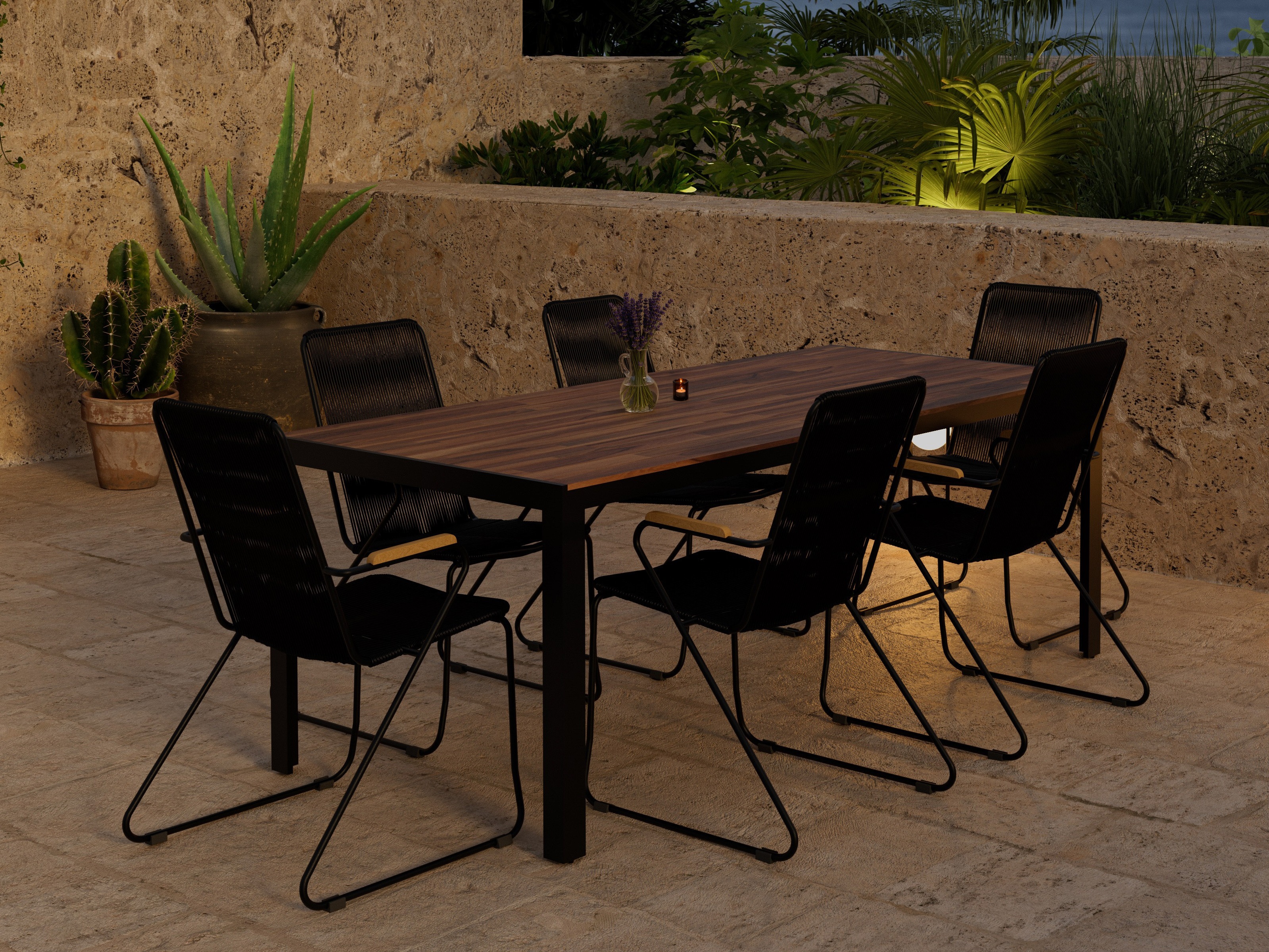 Table and chairs set Dallas 5273