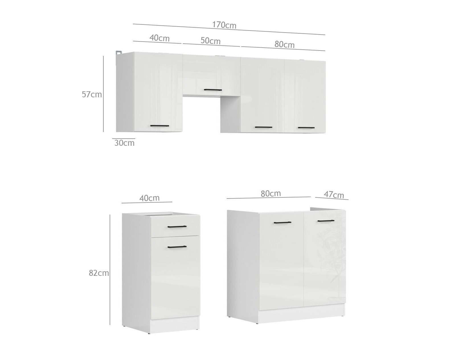 Modular kitchen set Classic Grey 117