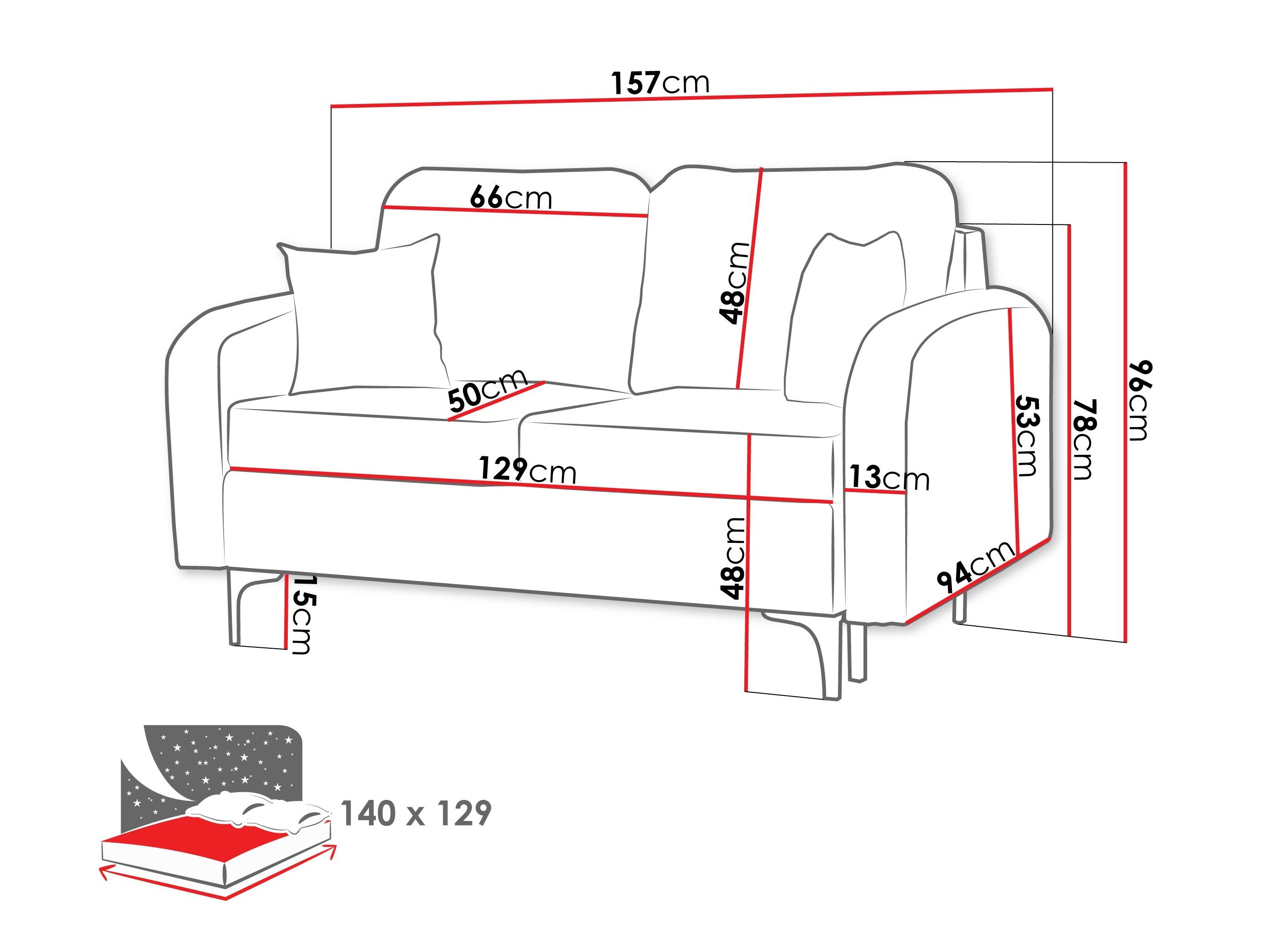 Sofa bed Torlua 101 (Manila 25)