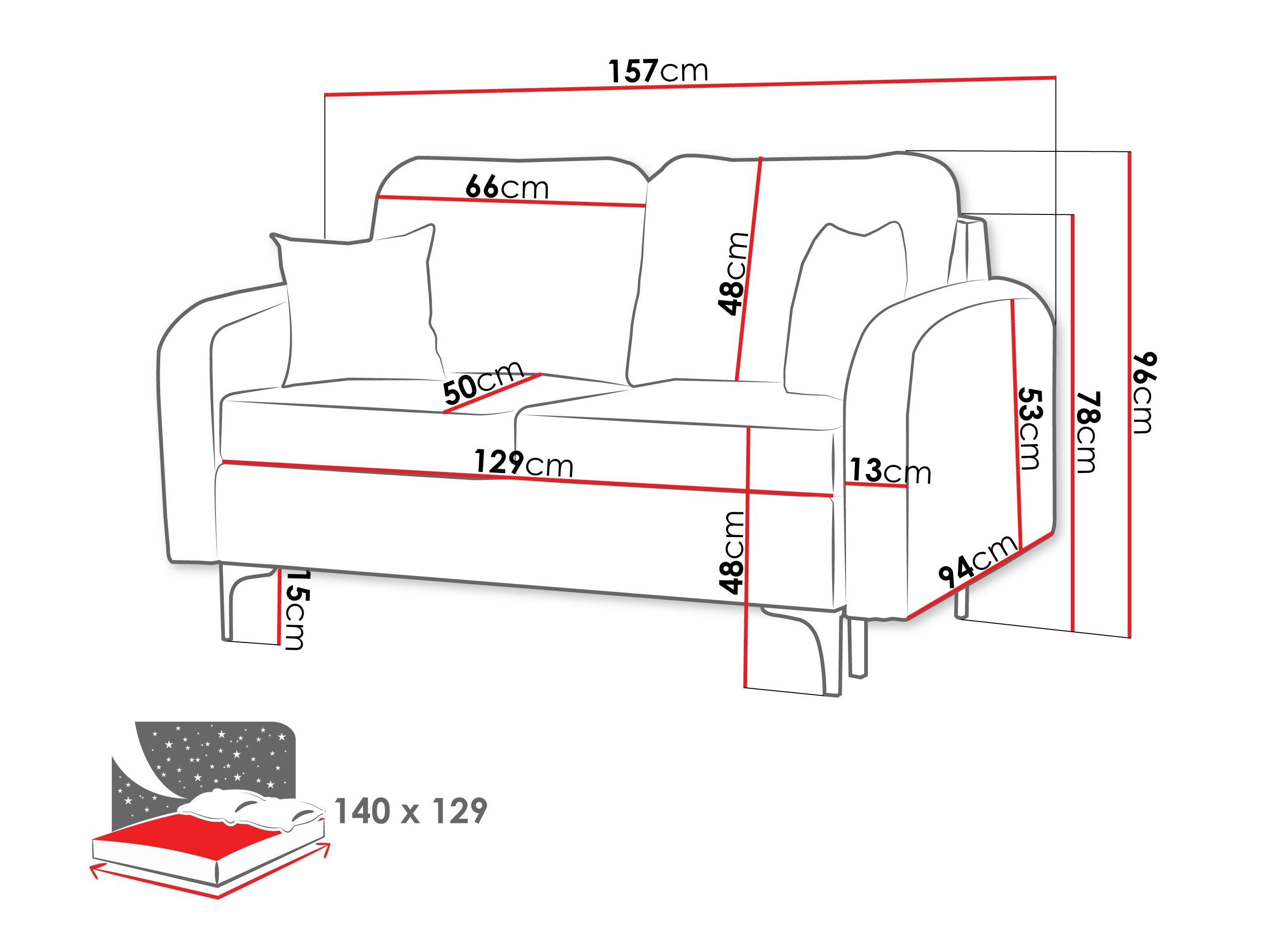 Sofa bed Torlua 101 (Manila 33)