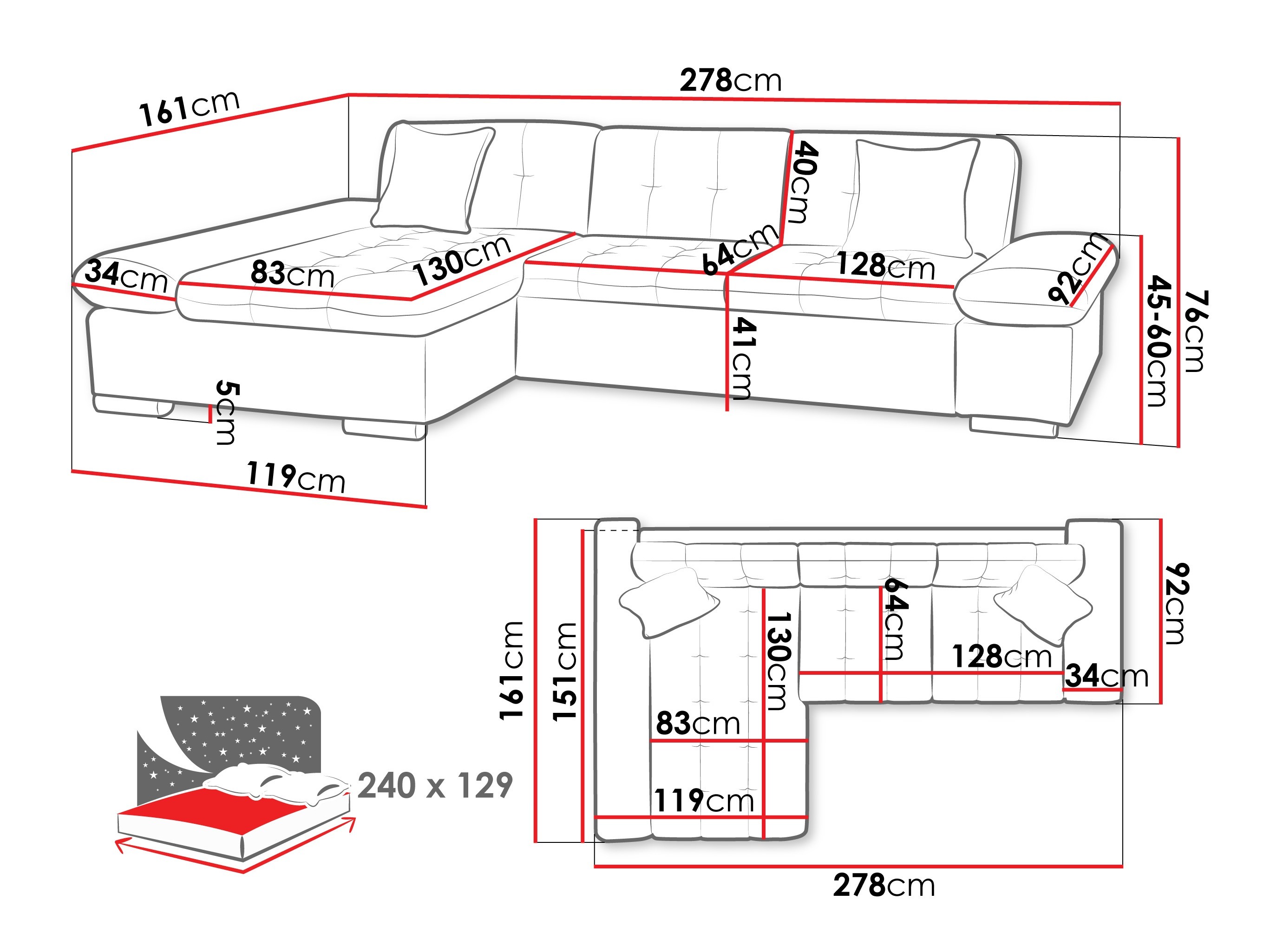 Corner sofa Comfivo Sanitas I (Nazar 225.06)