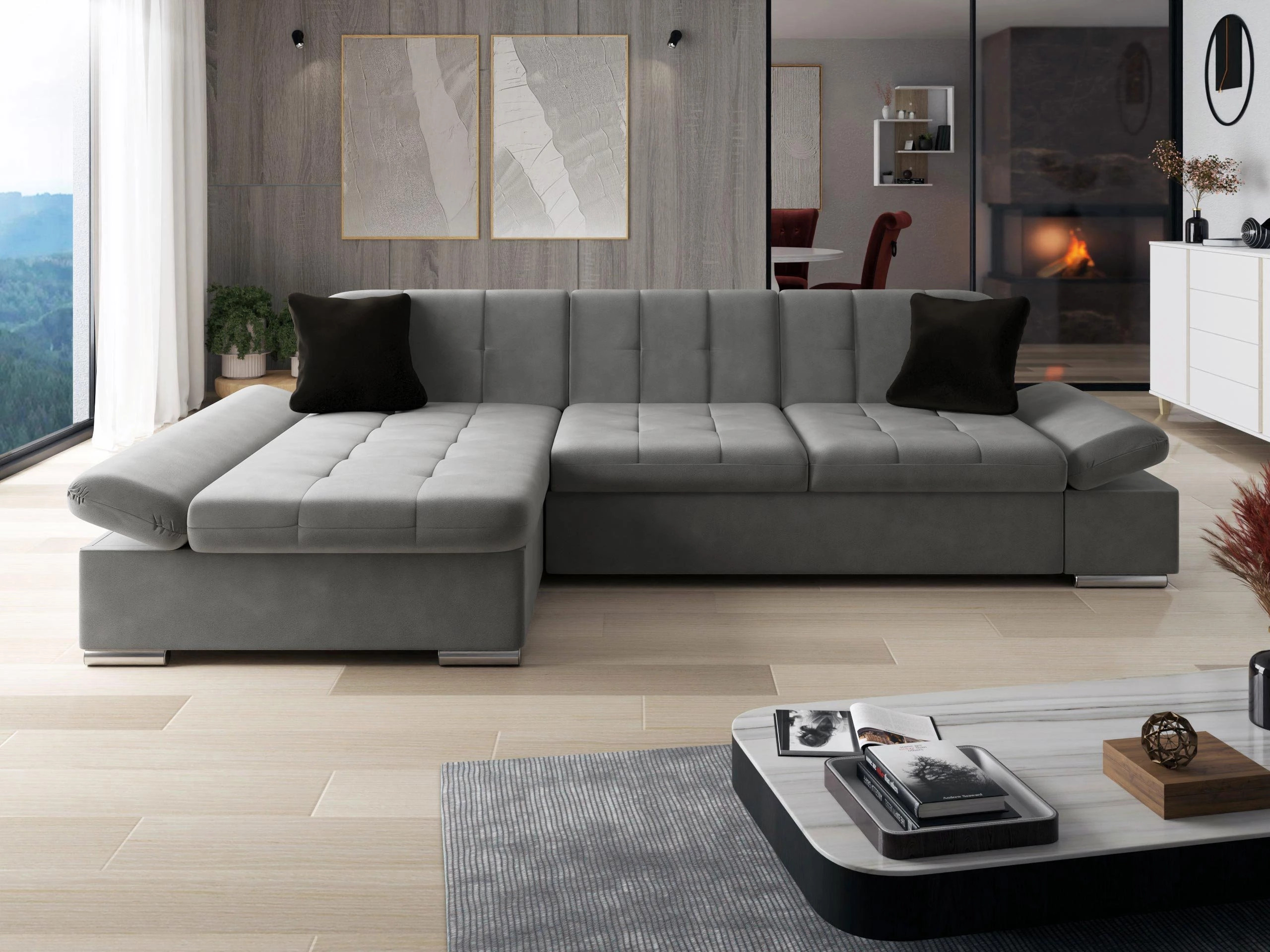 Corner sofa Comfivo Sanitas I (Magic Velvet 2217 + Magic Velvet 2219)